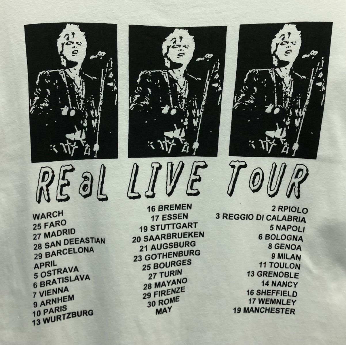 Vintage Vintage Billy Idol Real Live Tour T-Shirt Size US M / EU 48-50 / 2 - 3 Thumbnail