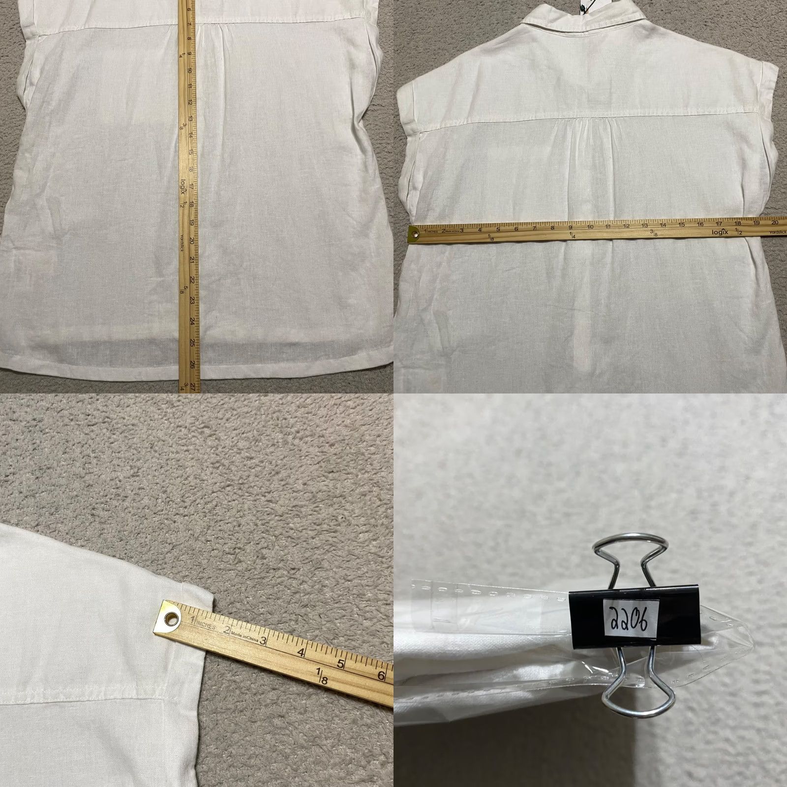 Orvis Orvis Shirt Womens Small White Linen Rayon Button Up Cap Sleeve NWT New Size S / US 4 / IT 40 - 8 Thumbnail