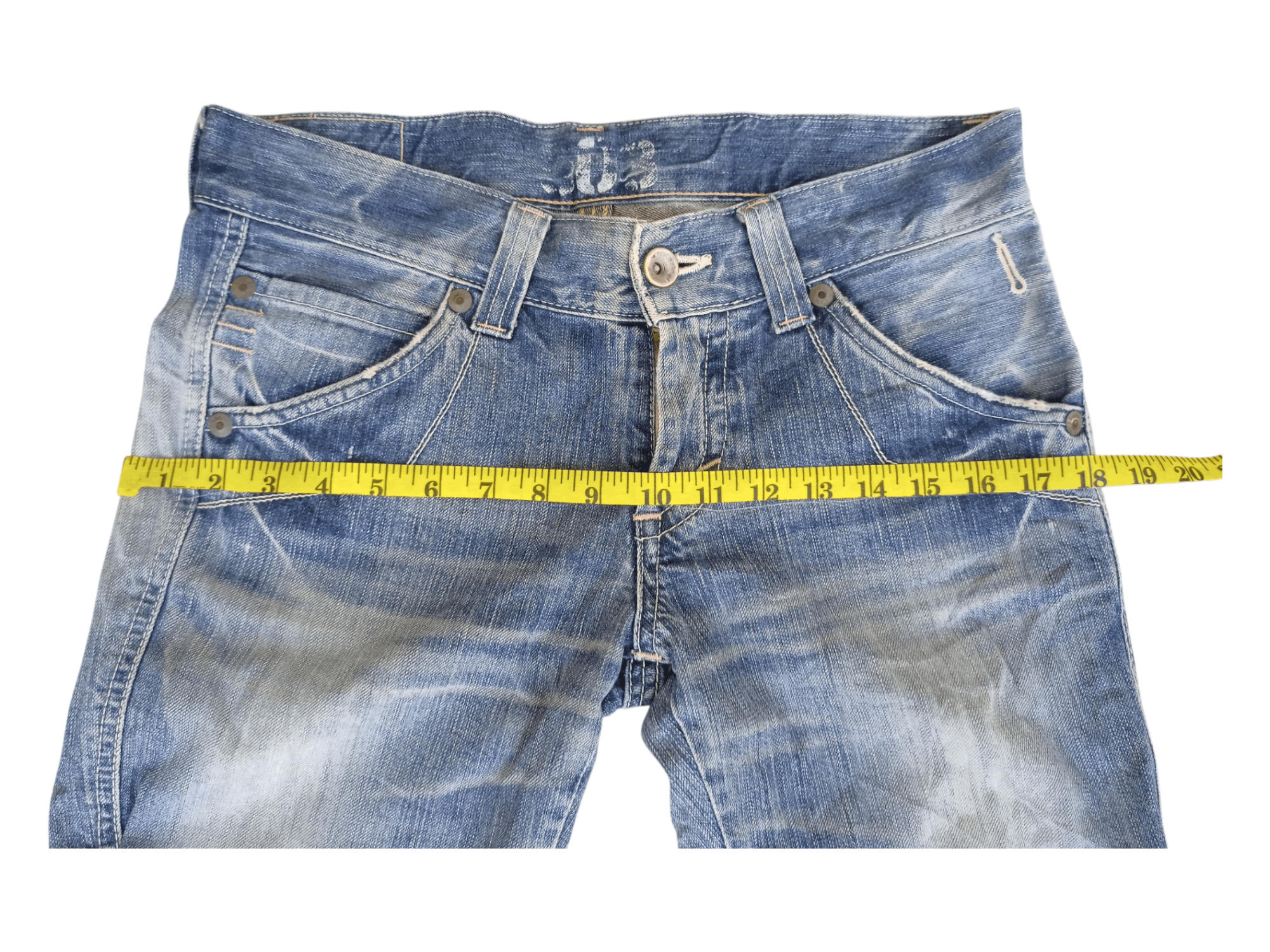 Edwin Edwin 503 Blue Trip Buckle Back Flare Jeans Size US 31 - 21 Thumbnail