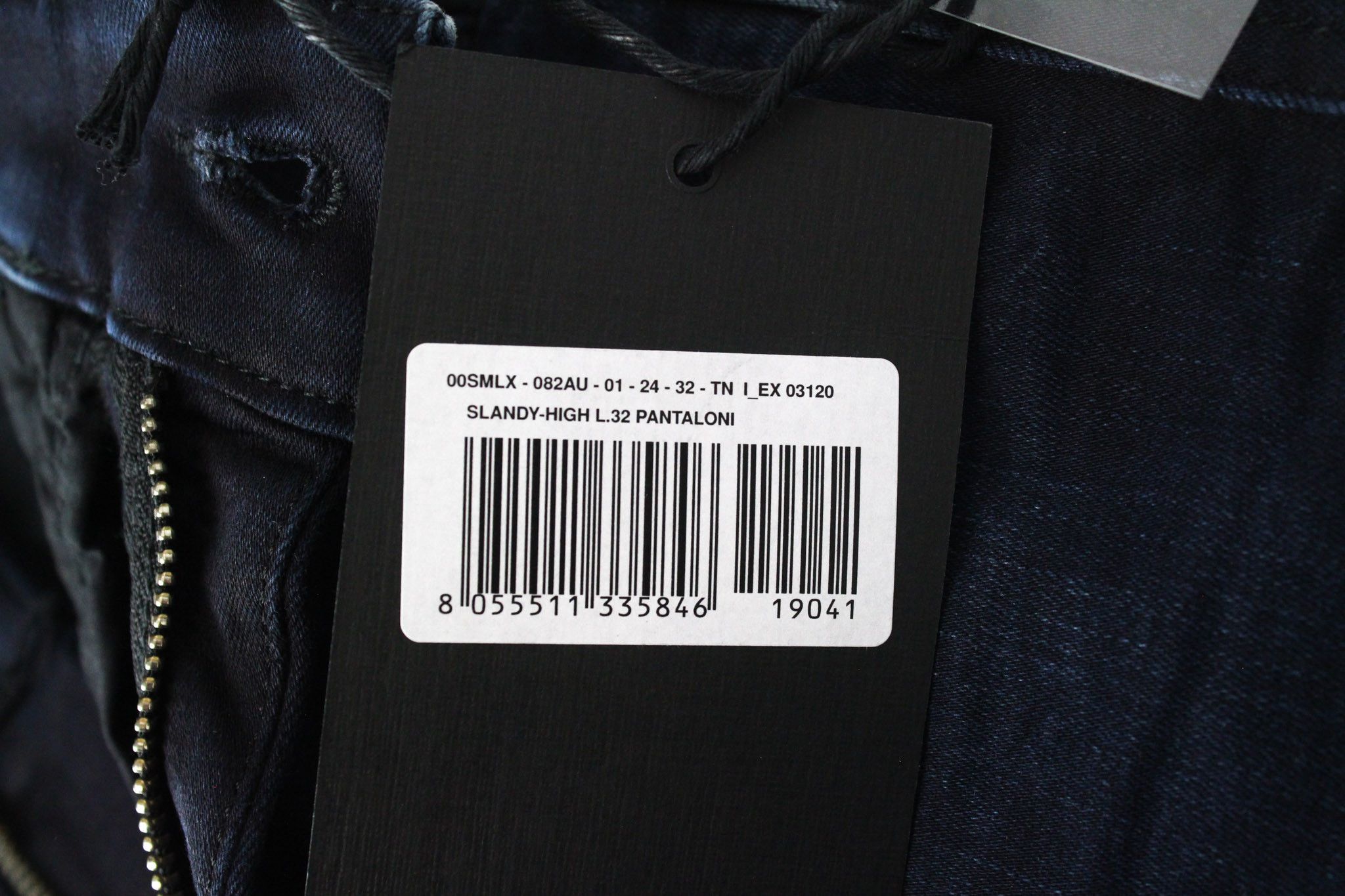 Diesel SLANDY-HIGH 082AU W24/L32 Dark Blue Stretch Jeans 69739 Size 24" / US 00 / IT 34 - 6 Thumbnail