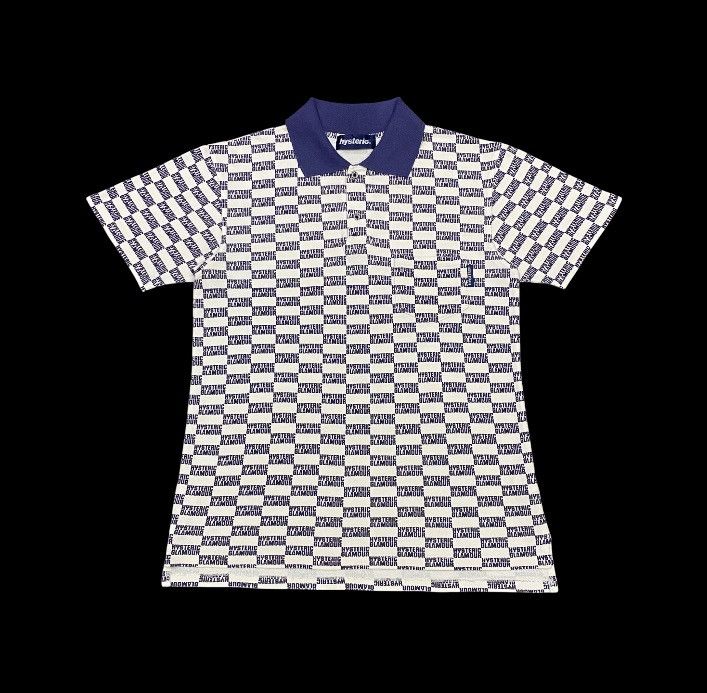 Rare🔥Vintage Hysteric Glamour Full Writing Print Polo Shirt