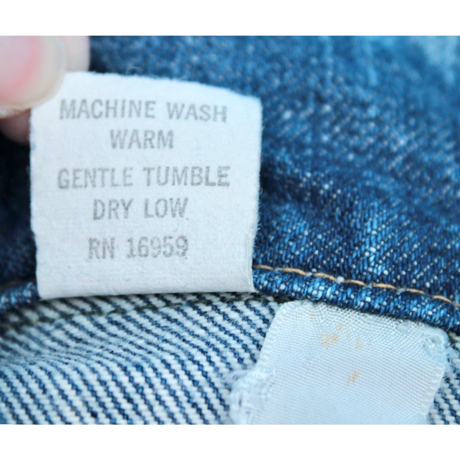 Vintage VTG Big Smith Denim Jacket Sz 36 60s 70s Cotton Jean Jacket Vintage Mens Blue Denim Jacket Small 1960s Leather/Time? Size US 36 / EU 52 - 5 Thumbnail