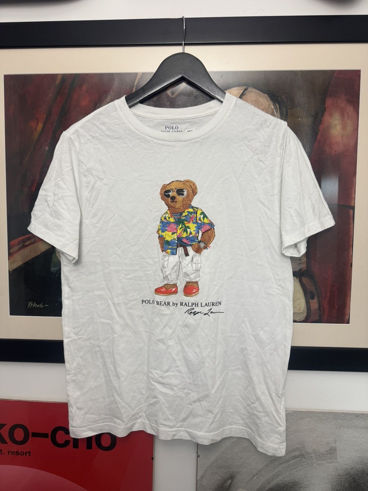 Polo Ralph Lauren Polo Ralph Lauren Bear Print Tee Rare Casual Summer White Size US S / EU 44-46 / 1 - 1 Thumbnail