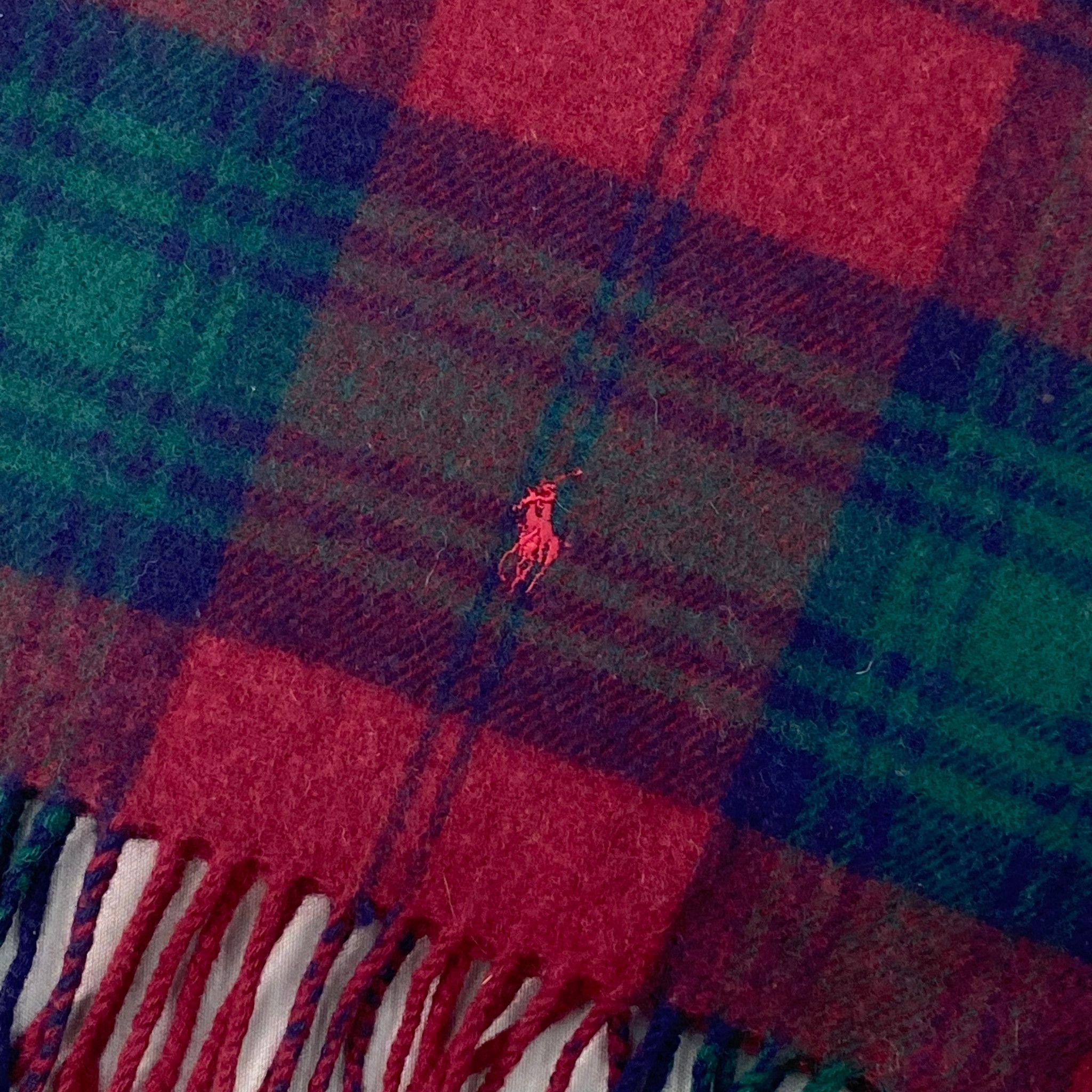 Polo Ralph Lauren Vintage Polo Ralph Lauren Scarf Muffler Wool Plaid Scarves Size ONE SIZE - 4 Thumbnail