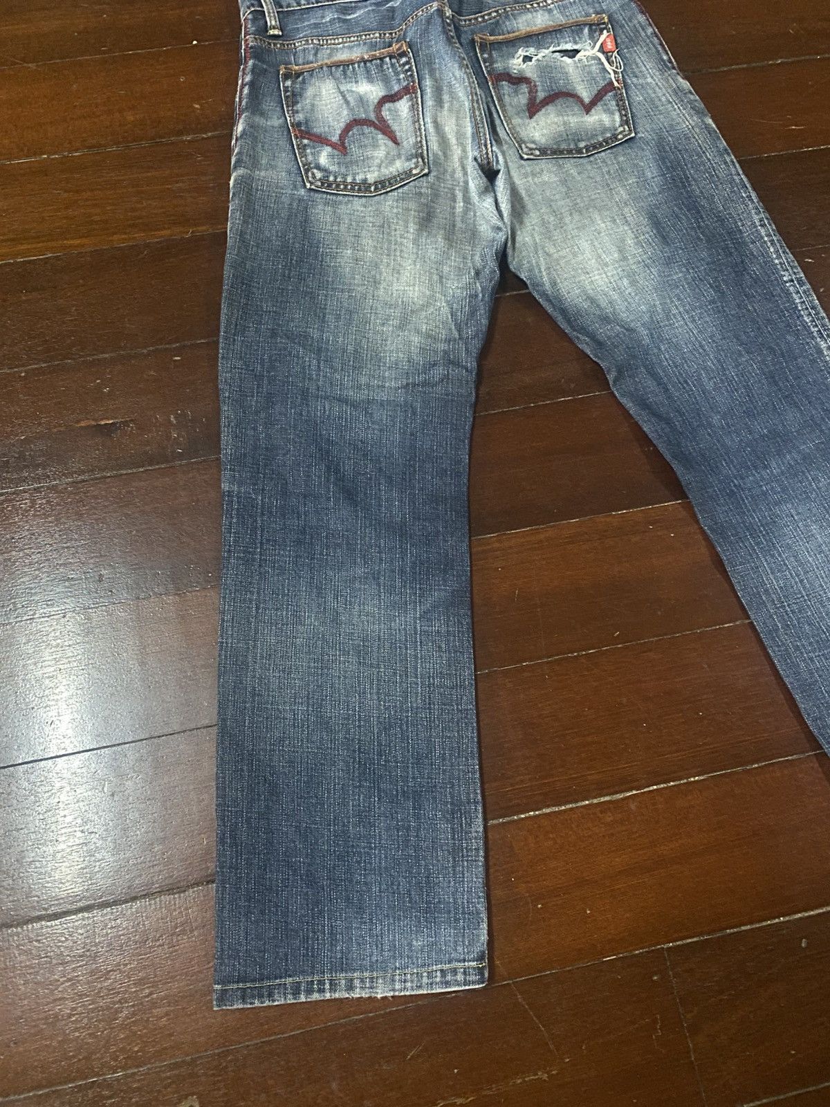 Edwin Flare Edwin blue trip Mudwash Rusty Distress Jean Size US 33 - 9 Thumbnail