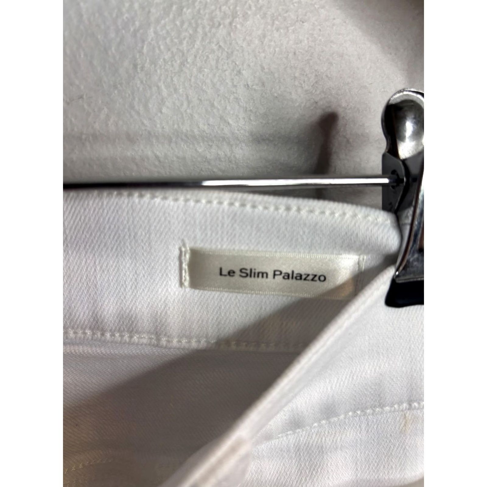 Frame VINTAGE FRAME Le Slim Palazzo Jeans Womens White High Rise Wide-Leg Patch Pockets Denim Size 30" / US 8 / IT 44 - 4 Thumbnail