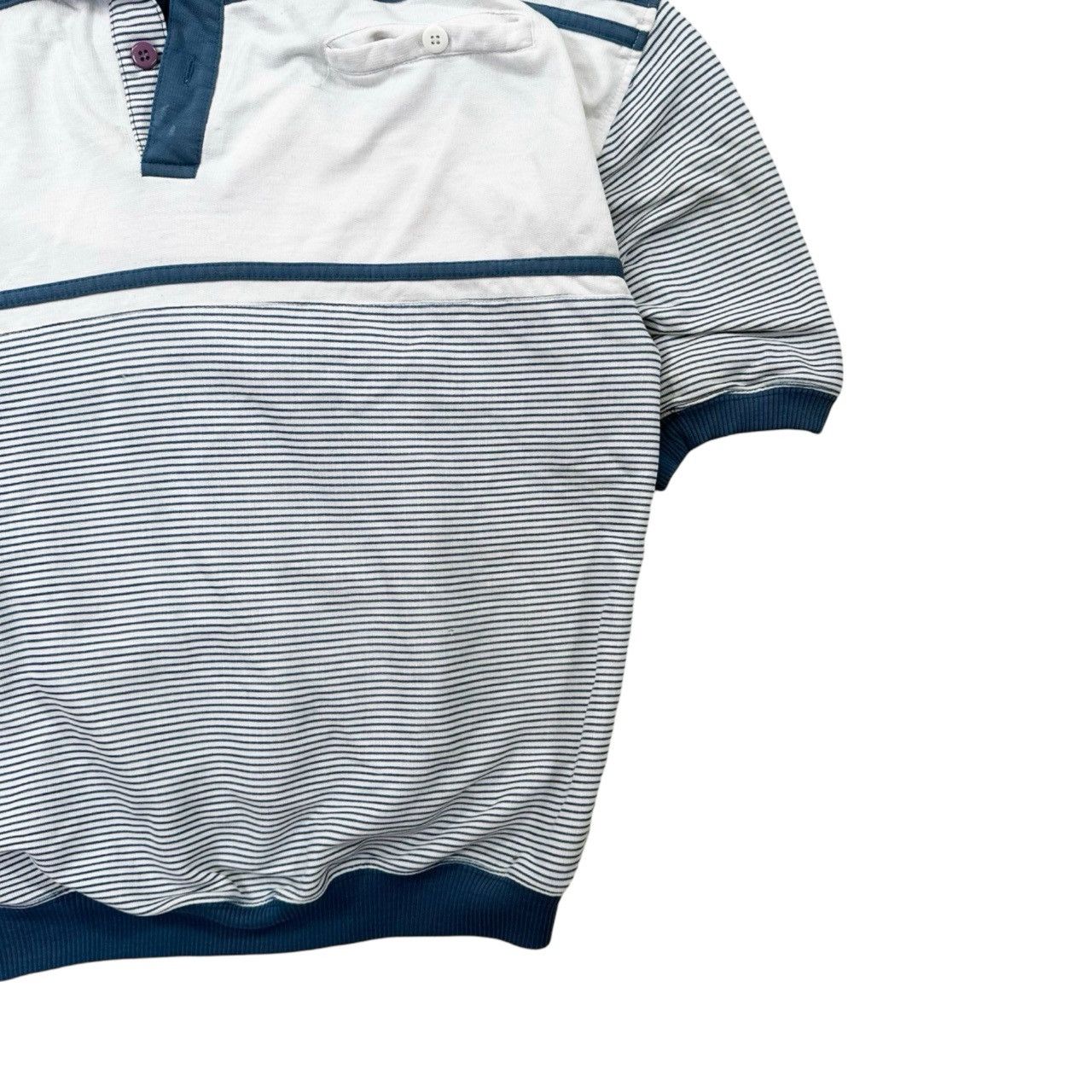 Vintage Vintage 90s Striped Quarter Button Up Bowling Shirt Size US L / EU 52-54 / 3 - 3 Thumbnail