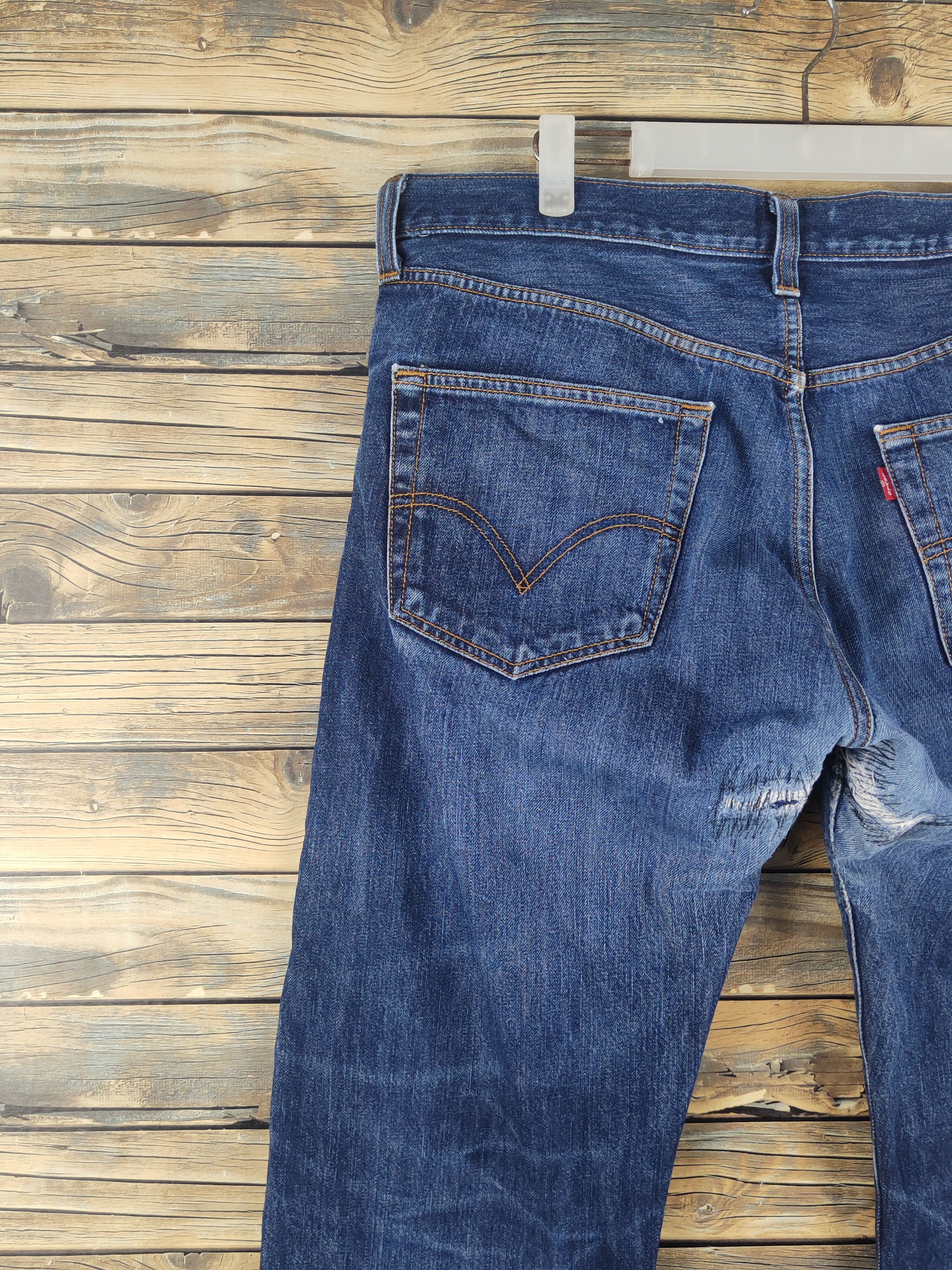Levi's 501 Levi's Blue Distressed Ripped Jeans #W2266 Size US 36 / EU 52 - 10 Thumbnail