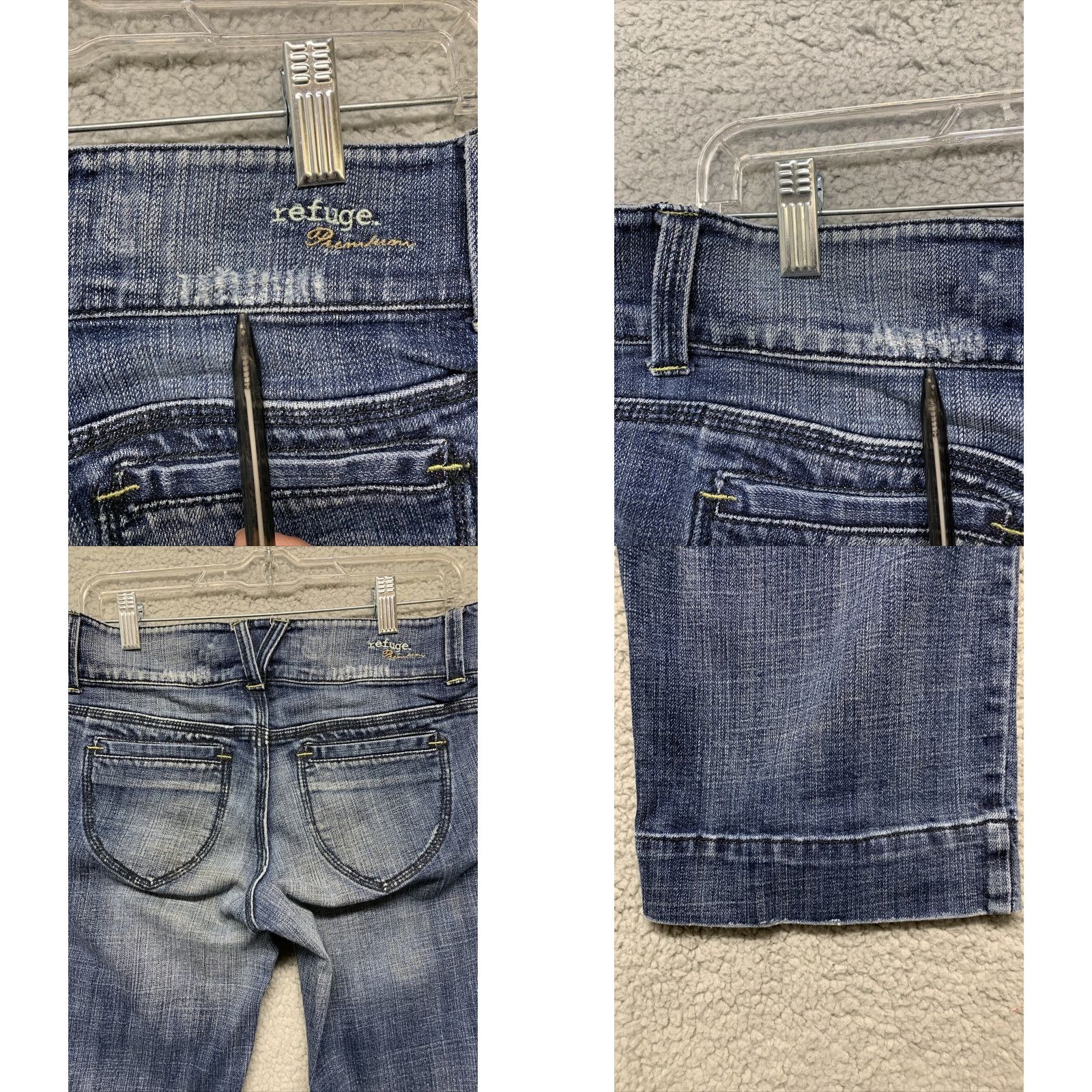 Denime Refuge Premium Womens Capri Jeans Denim Medium Wash Size 9 Stretch Blue 5-Pocket Regular Womens Size 30" / US 8 / IT 44 - 9 Thumbnail