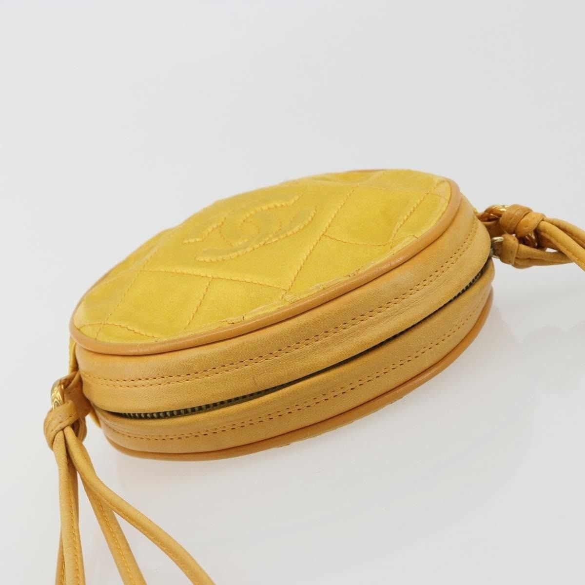 Chanel Chanel Matelasse Silk Shoulder Bag Yellow Size ONE SIZE - 13 Thumbnail