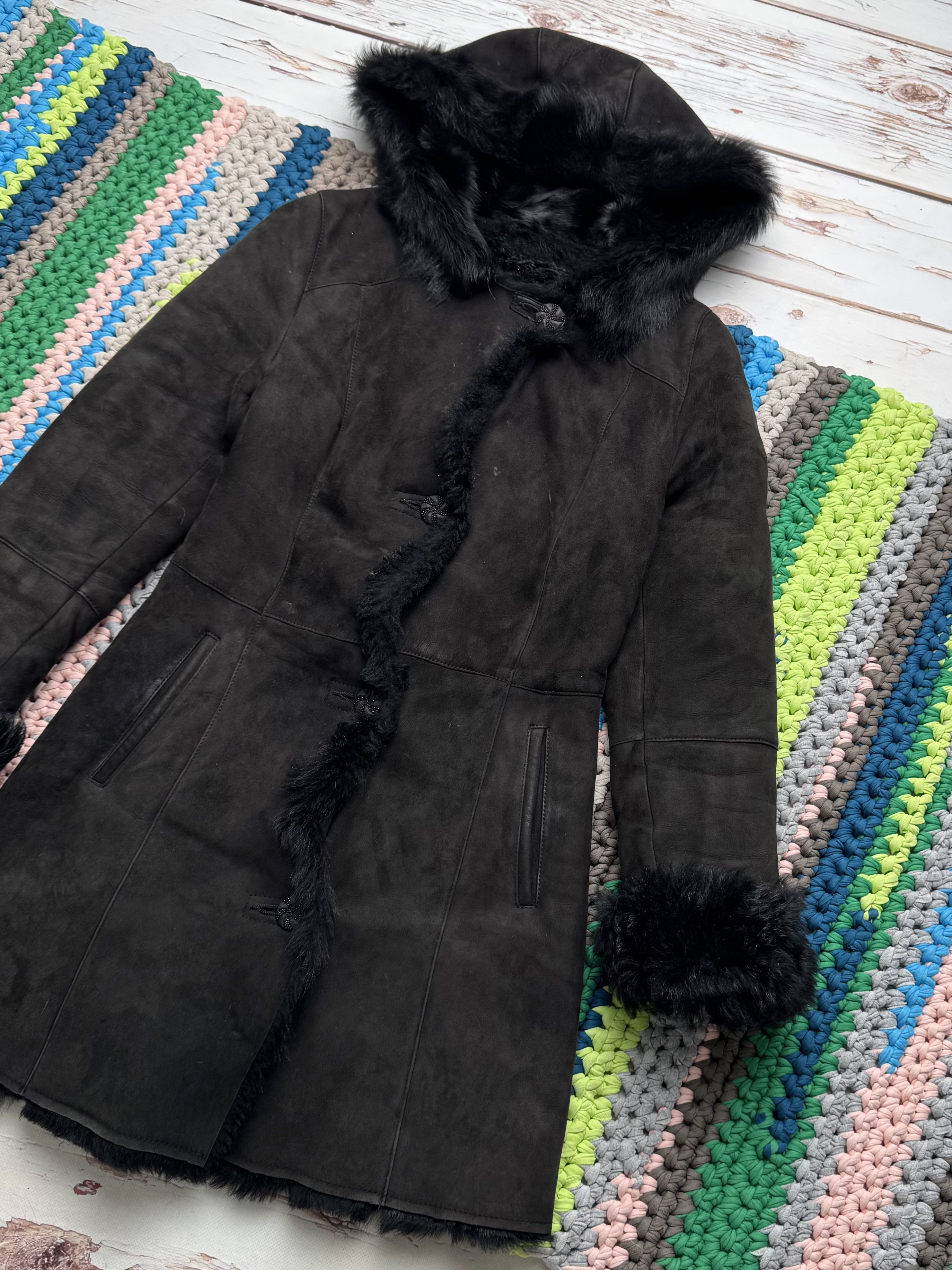 Vintage Vintage Real Sheepskin Hooded Coat (D10)(D15) Size XS / US 0-2 / IT 36-38 - 8 Thumbnail