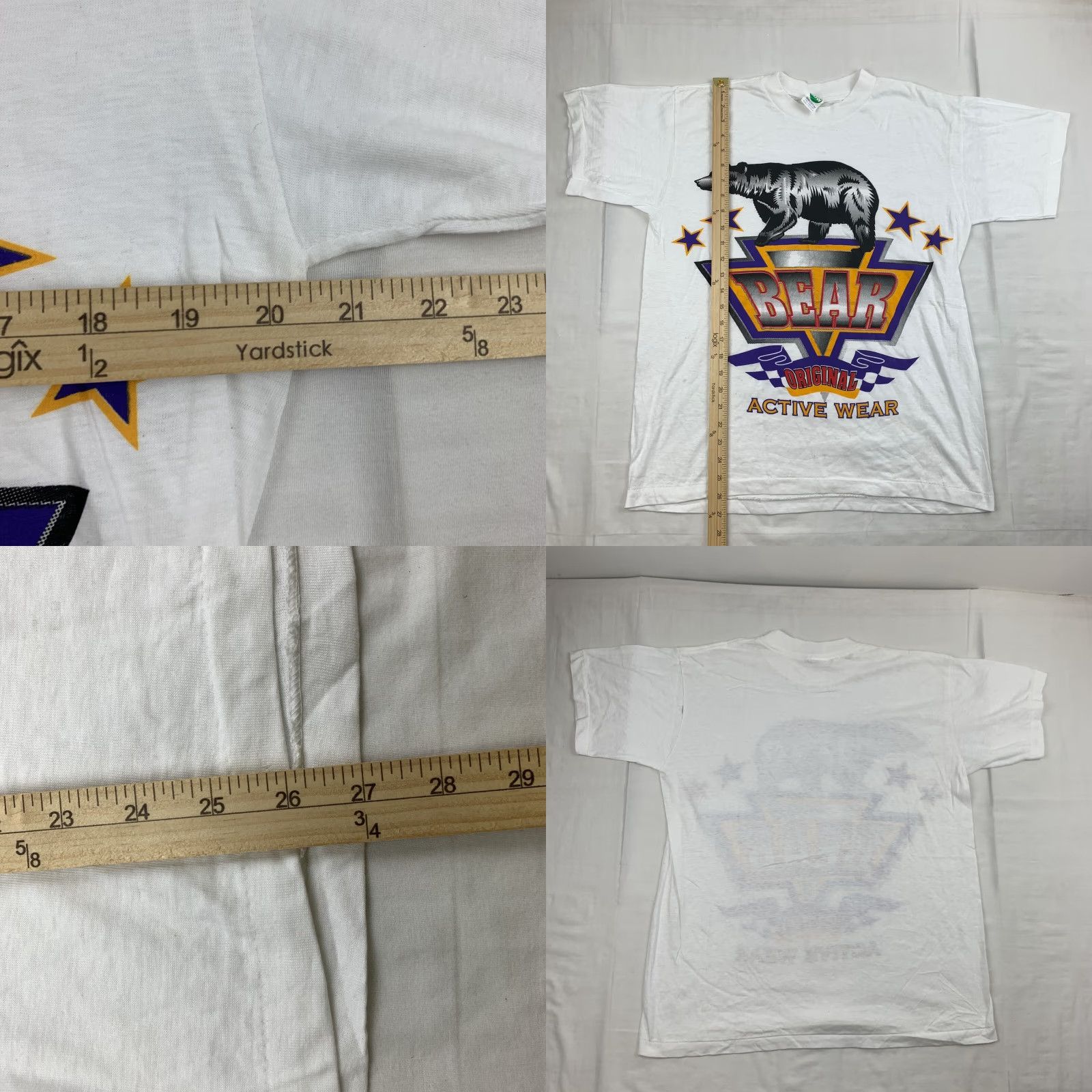 Vintage Vintage American 90s Bear Active Wear Shirt Men's T-Shirt Size M Crew Neck Short Sleeve White Size US M / EU 48-50 / 2 - 8 Thumbnail