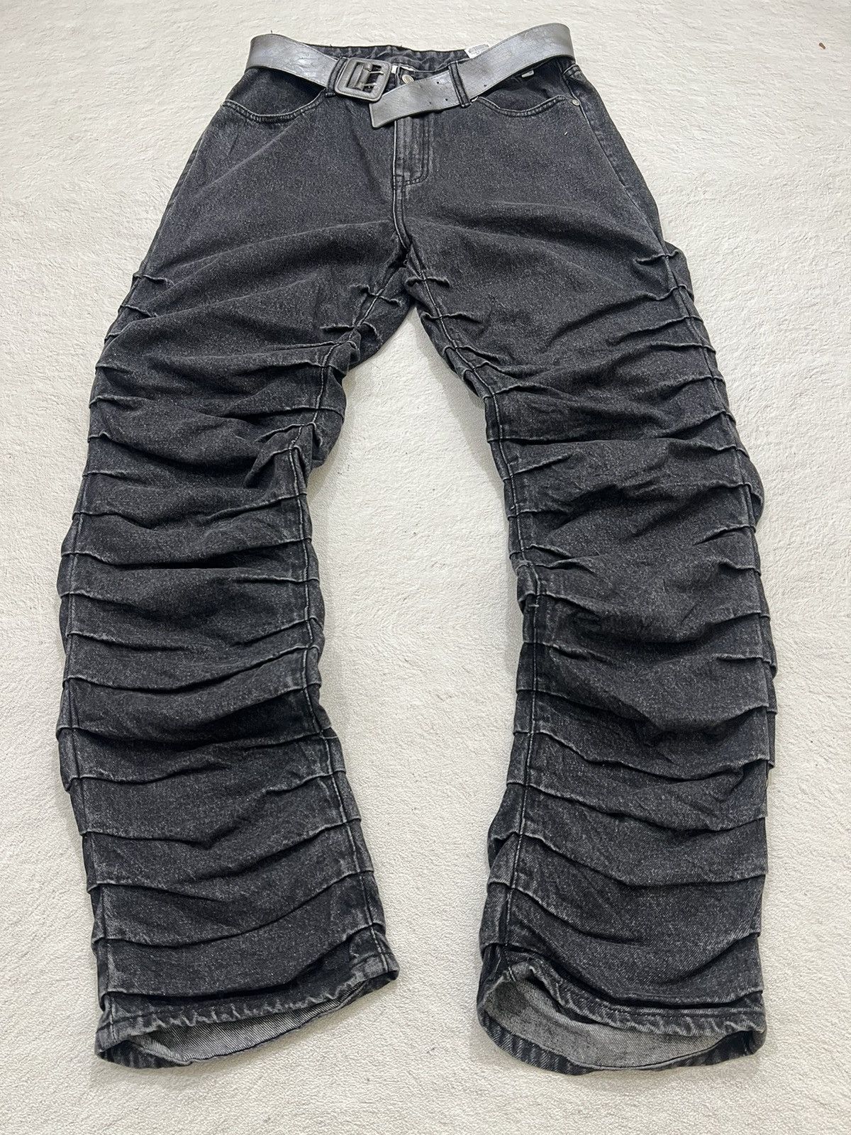 2000s Archival Hysteric Rickowens Vkei Ruched Jeans y2k Lgb