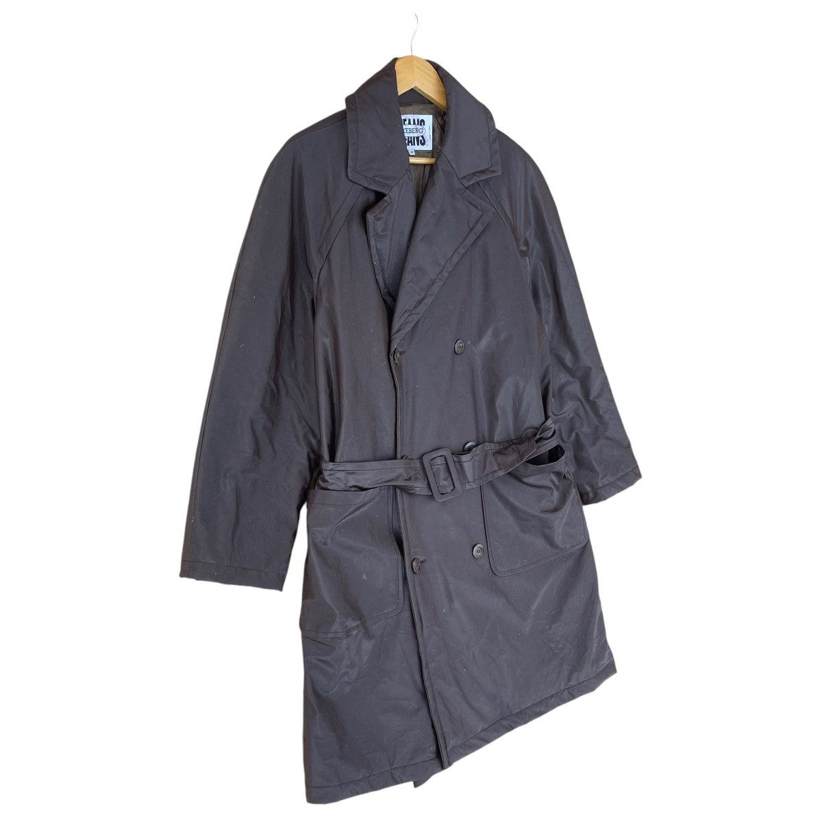 Iceberg × Vintage Vintage 90s Iceberg Jeans Waxed Long Coat Size US M / EU 48-50 / 2 - 2 Thumbnail