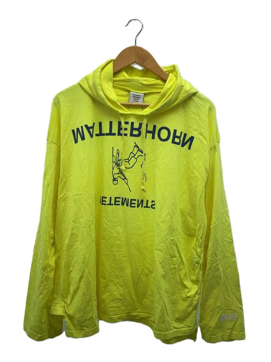 image of Vetements Reconstructed Matterhorn Hoodie in Yellow, Men's (Size Small)