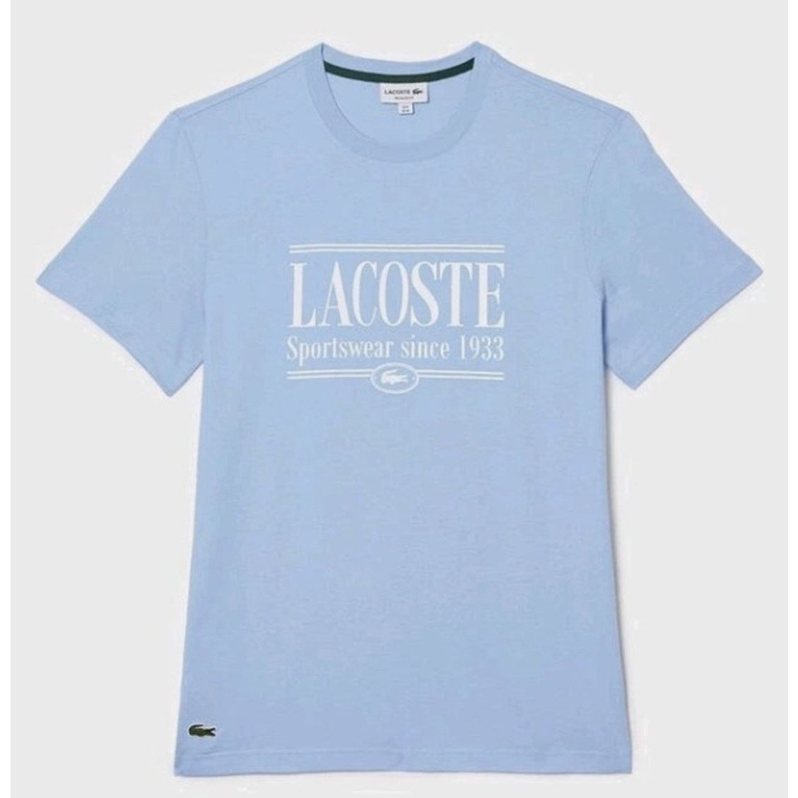 Lacoste Lacoste Men's Regular Fit Jersey T-Shirt Panorama Blue M Size US M / EU 48-50 / 2 - 1 Thumbnail