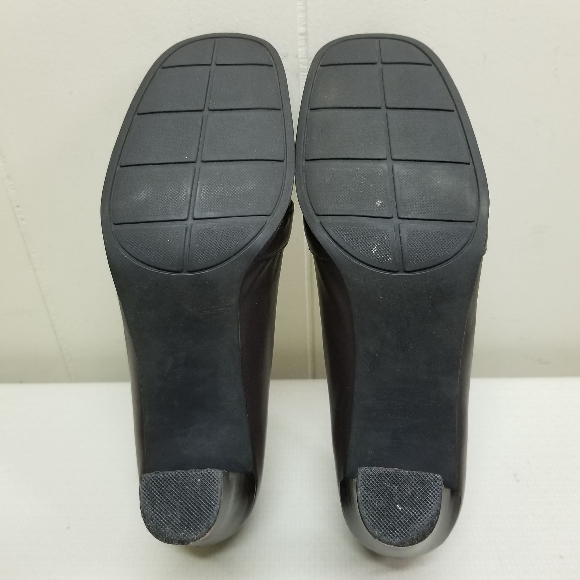 Alfani Alfani 7.5 Brown Leather Chunky Heels Pump Shoes ABE School Size US 7.5 / IT 37.5 - 3 Thumbnail