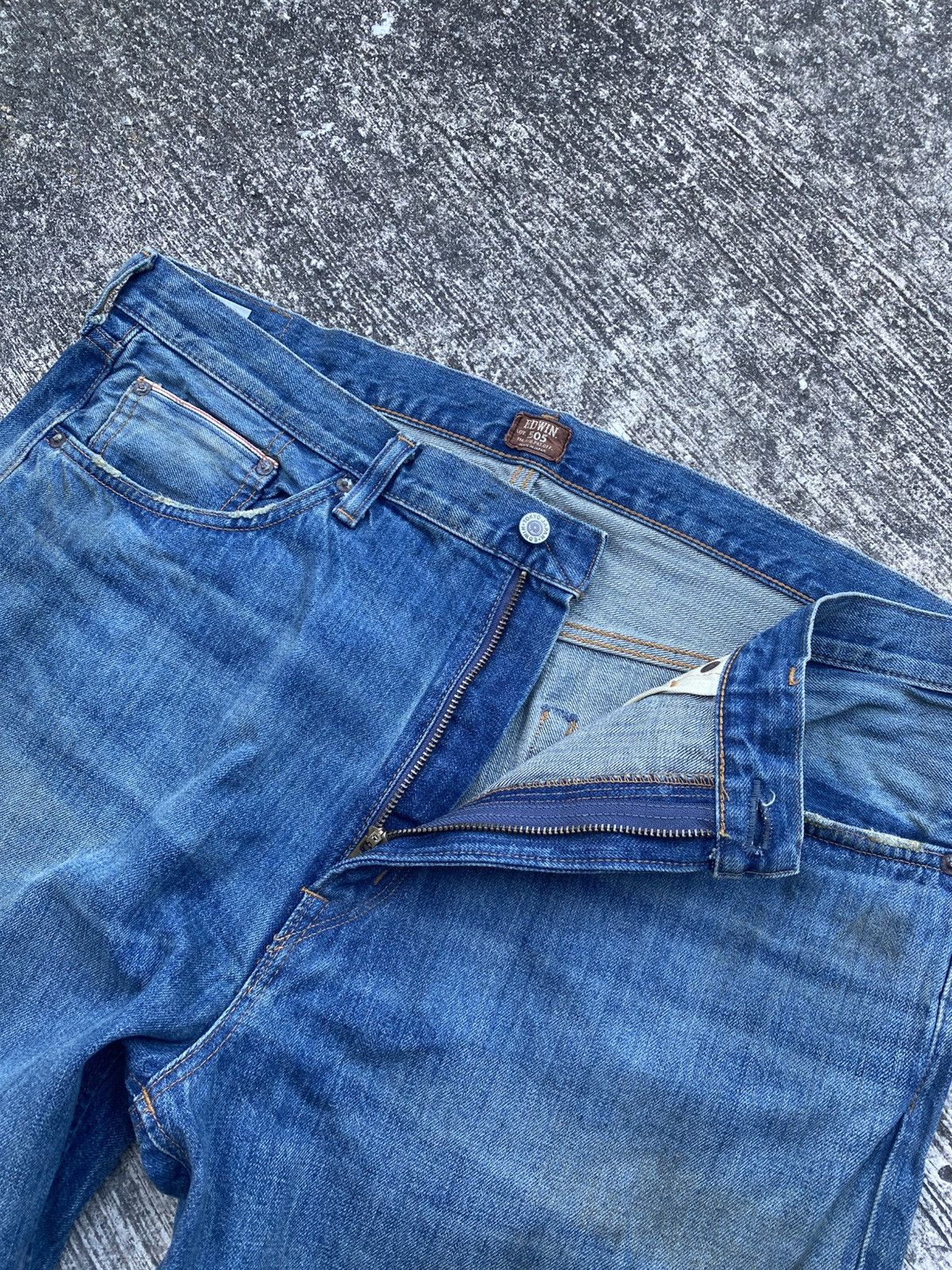 Other Vintage Edwin 505Z selvedge W40 L43 blue denim Size US 40 / EU 56 - 2 Thumbnail