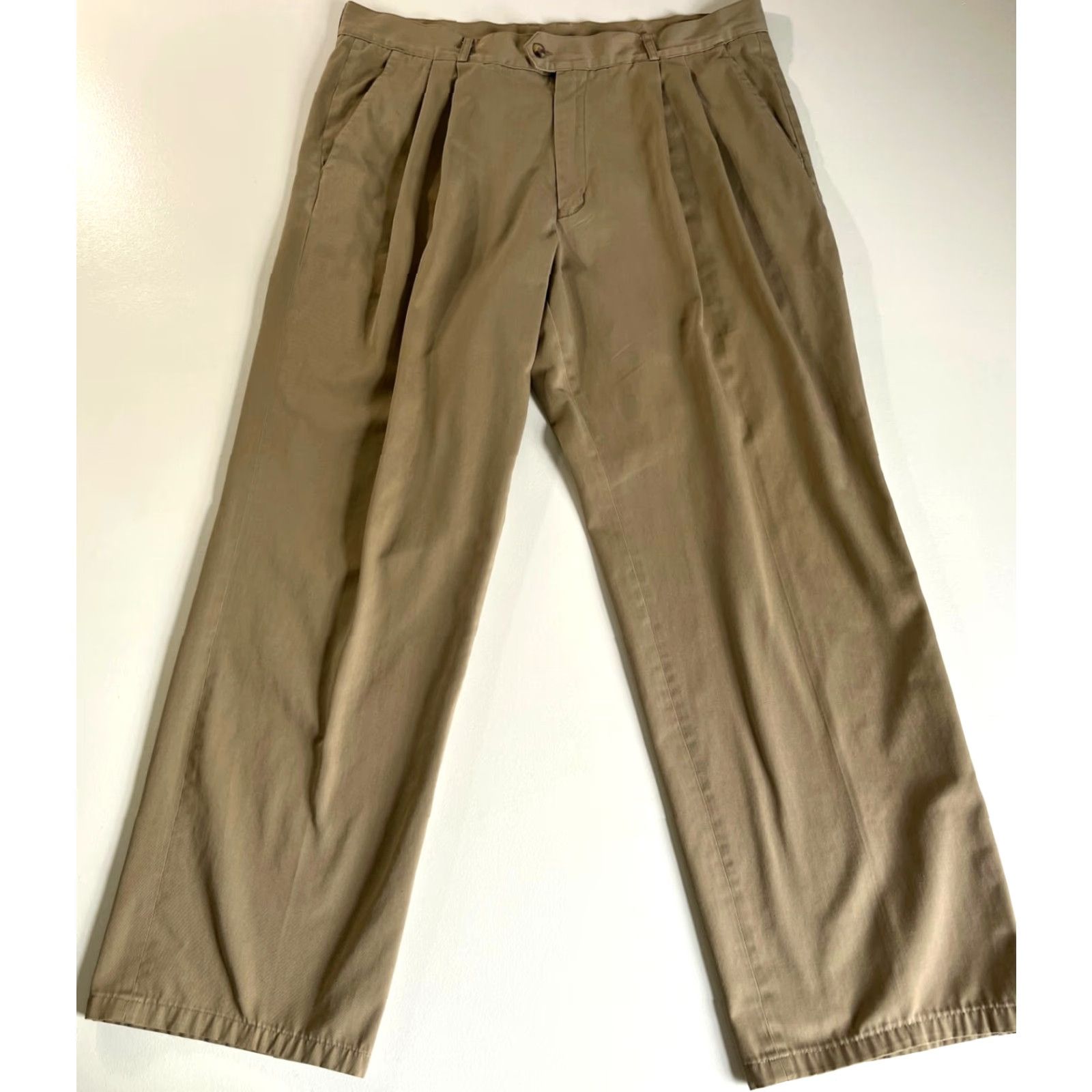 Patagonia VINTAGE Patagonia Men’s 80s 90s Chino Pants Pleated Sz 40 Tan Cotton Blend Canvas Regular Front Pockets Straight Inseam 32 Mens Size US 40 / EU 56 - 3 Thumbnail