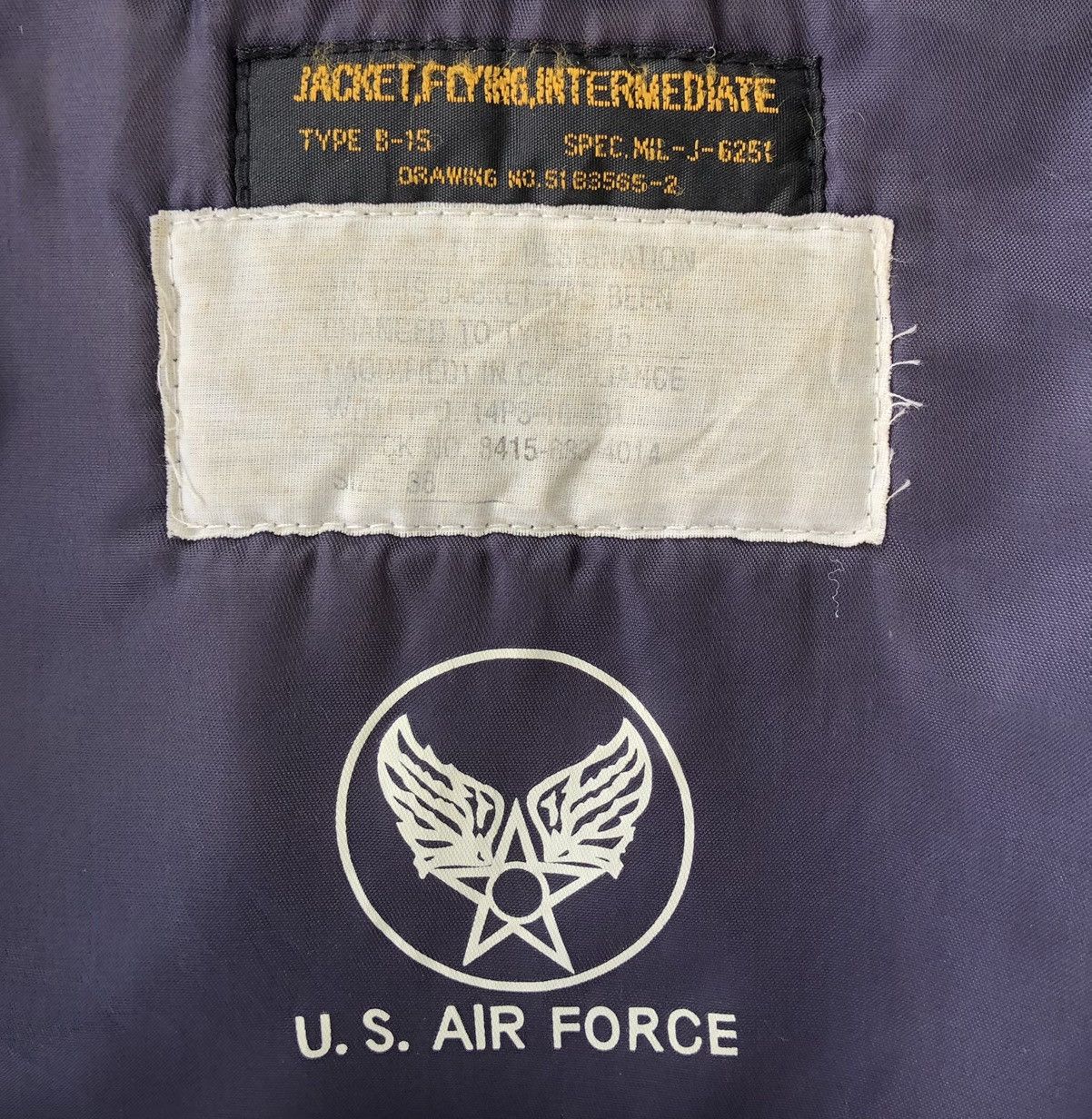 Buzz Rickson's Vintage Flying Intermediate Ma-1 Flight B-15 Bomber Jacket Size US M / EU 48-50 / 2 - 13 Thumbnail