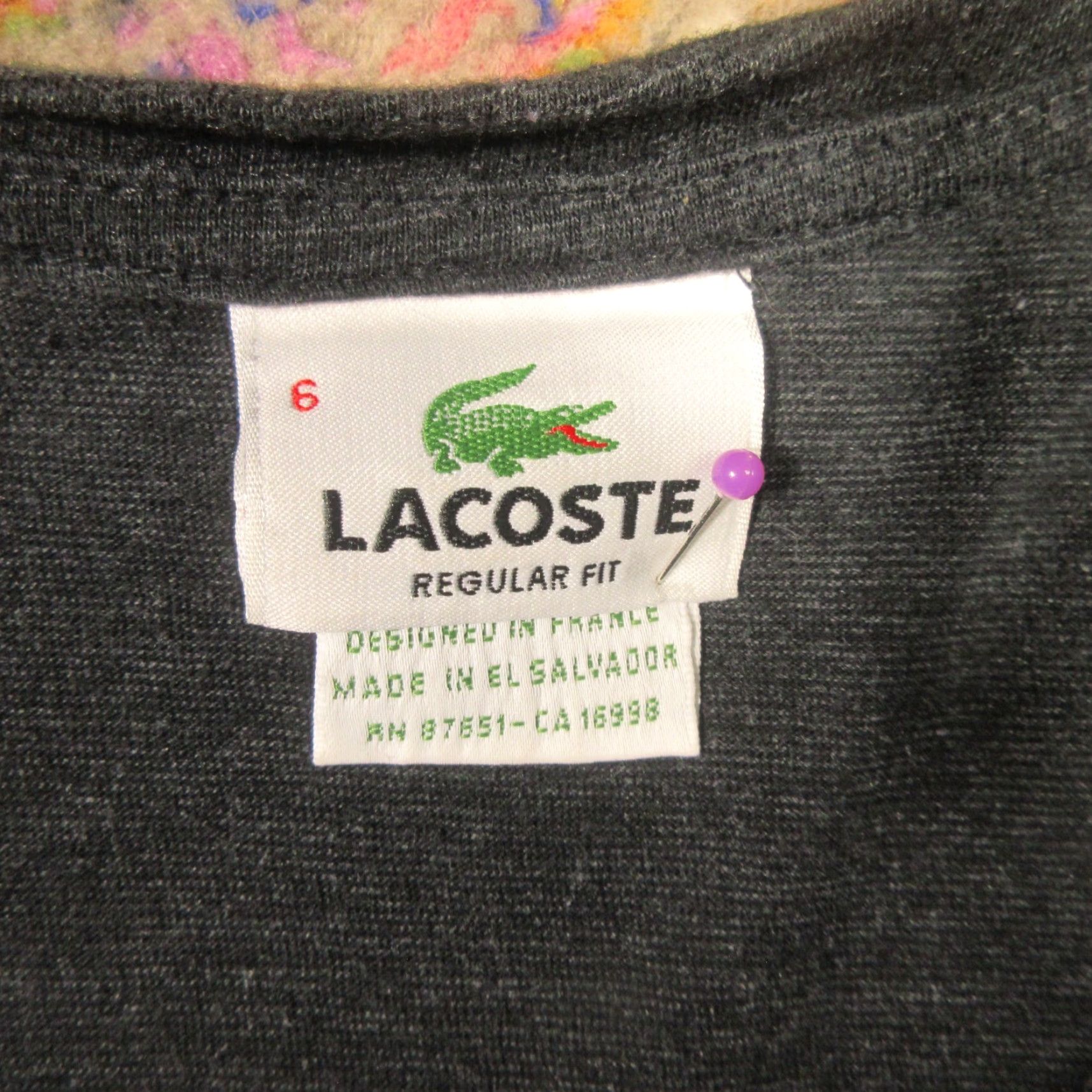 Lacoste Lacoste T-Shirt Mens Black V-Neck Short Sleeve M Crew Pullover Jersey Cotton Blend Regular Fit Size US M / EU 48-50 / 2 - 4 Thumbnail