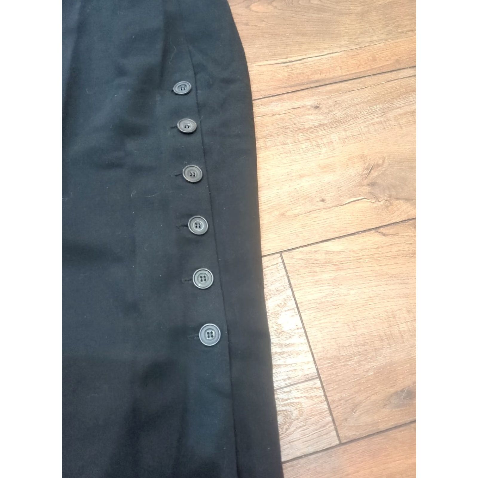 Vintage VINTAGE Dress Barn Skirt Women Long 14 Black Zipper Knit polyester Button Regular Size 14 Fashion Dress Barn Women's Skirt Long Black 14 Vintage Size 36" / US 14 / IT 50 - 3 Thumbnail
