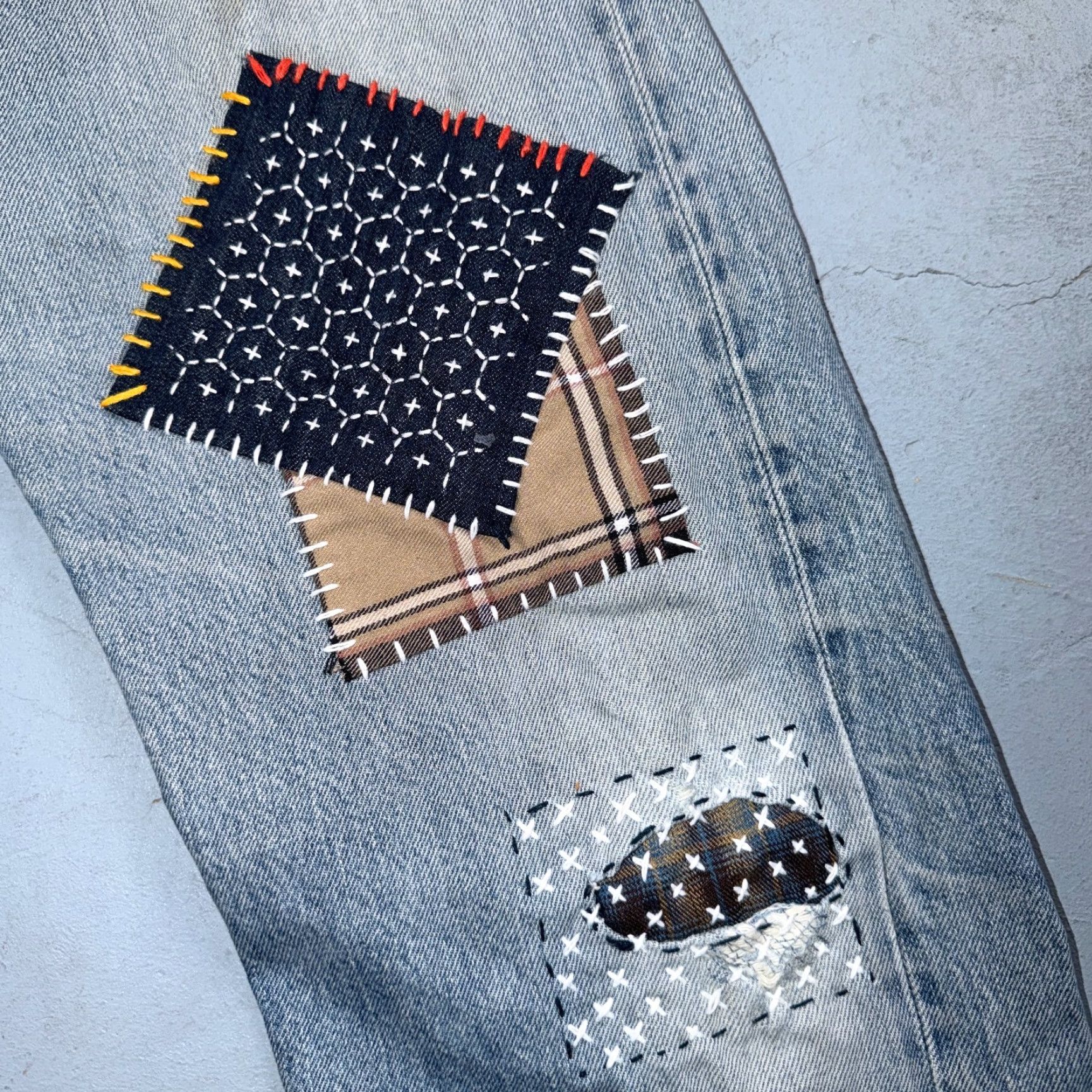 Levi's Levis 501 Vintage 80s Redline Selvedge Jeans Light Wash 34x32 30x? USA XX Button Fly Men Regular Denim Cotton Size US 34 / EU 50 - 5 Thumbnail