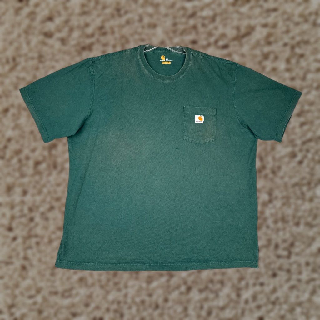 Carhartt VINTAGE Carhartt Shirt Mens 2XL Green Short Sleeve Pocket Crew Cotton Blend READ Size US XXL / EU 58 / 5 - 1 Thumbnail