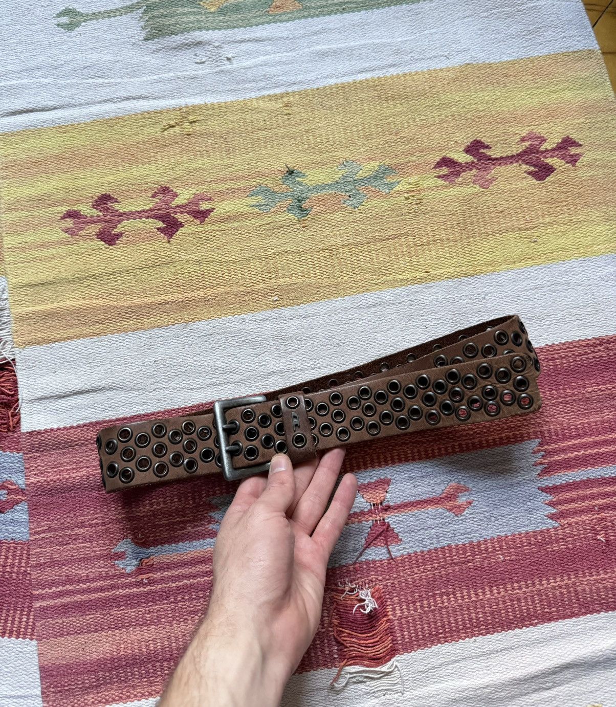 Diesel Vintage 00's Diesel y2k Brown Genuine Leather Japanese Belt