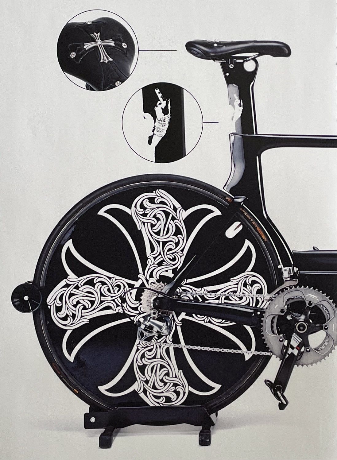 Chrome Hearts Chrome Hearts back bike 9x11 Framed poster Size ONE SIZE - 2 Thumbnail