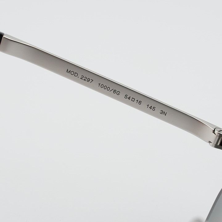 Versace Versace VE2297 1000/6G Sunglasses Silver Rectangle Frame Size ONE SIZE - 6 Thumbnail