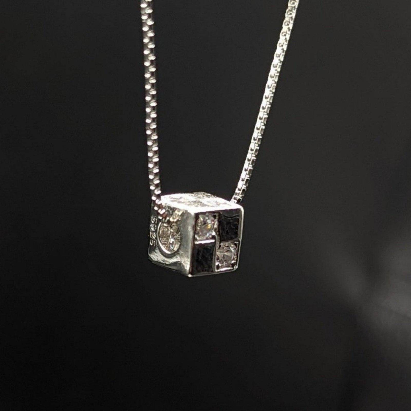 Other Square Cube Pendant Necklace Minimalist Silver 925 NWT Size ONE SIZE - 6 Thumbnail