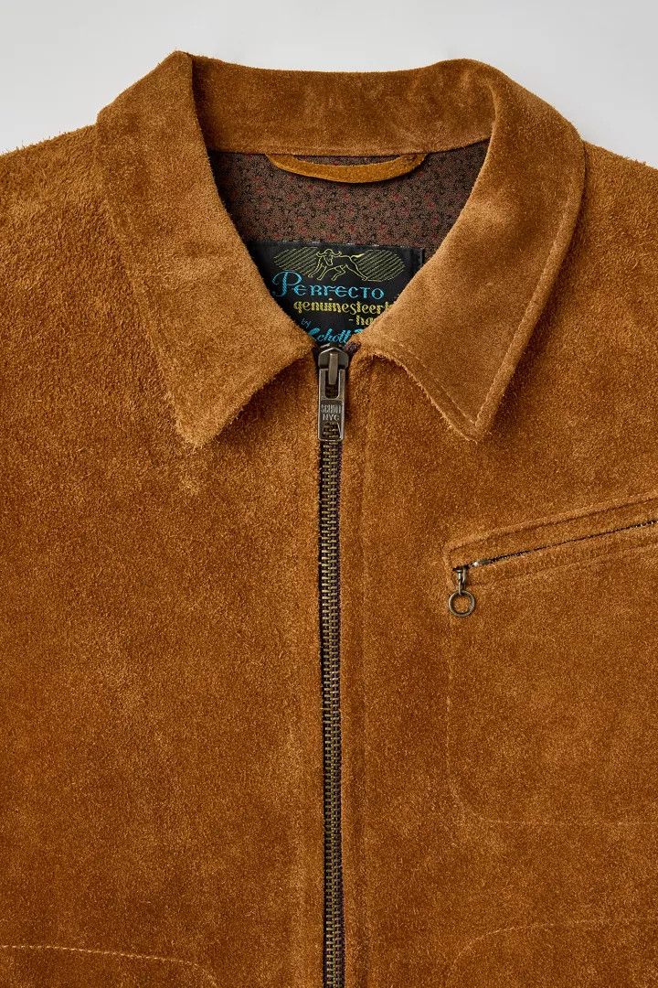 Schott Schott Unlined Rough Out Cowhide Jacket 370 Size US L / EU 52-54 / 3 - 4 Thumbnail