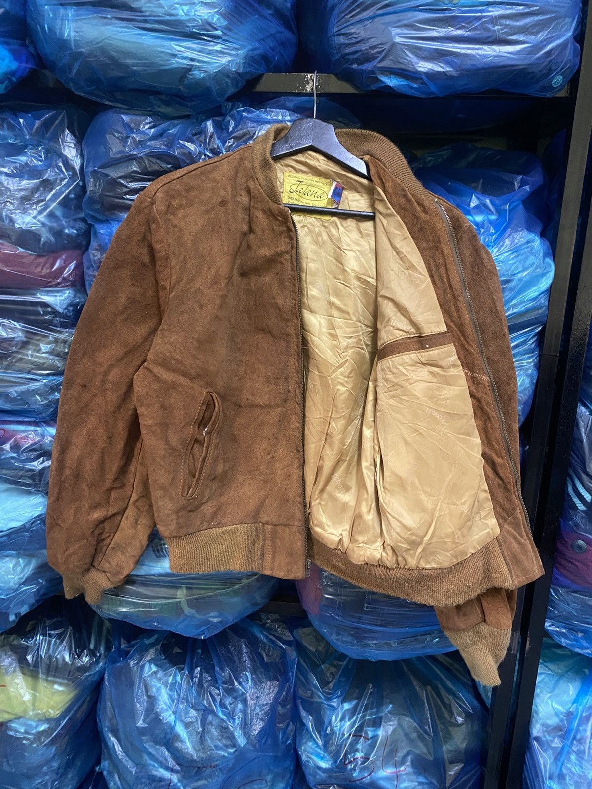 Schott Vintage Jalana Brown Suede Bomber Jacket USA by Schott Bros Size US S / EU 44-46 / 1 - 9 Thumbnail