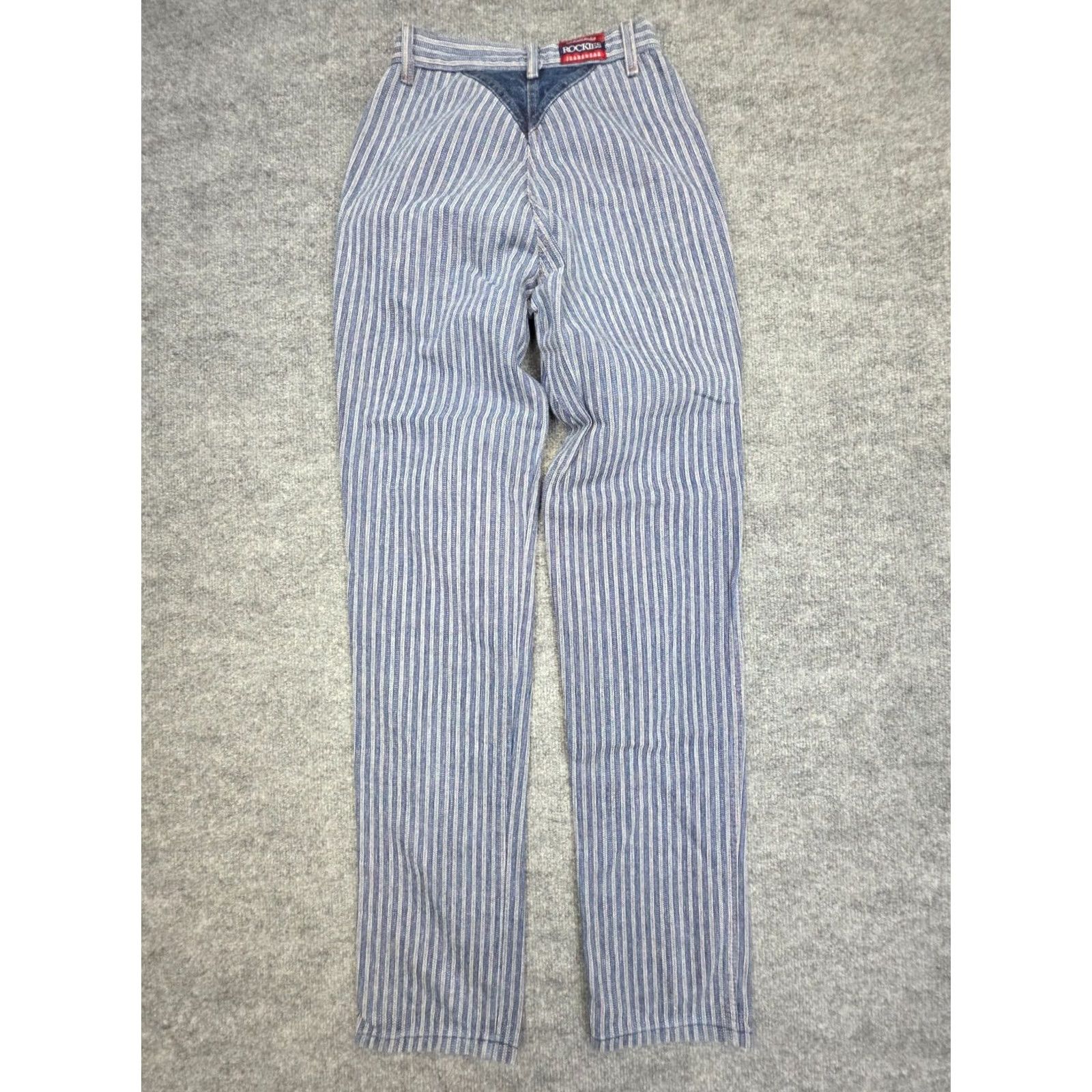 Vintage VINTAGE Rocky Mountain Rockies Pants High Rise Blue Pin Stripe Women's 3 / 26 Size 26" / US 2 / IT 38 - 2 Thumbnail