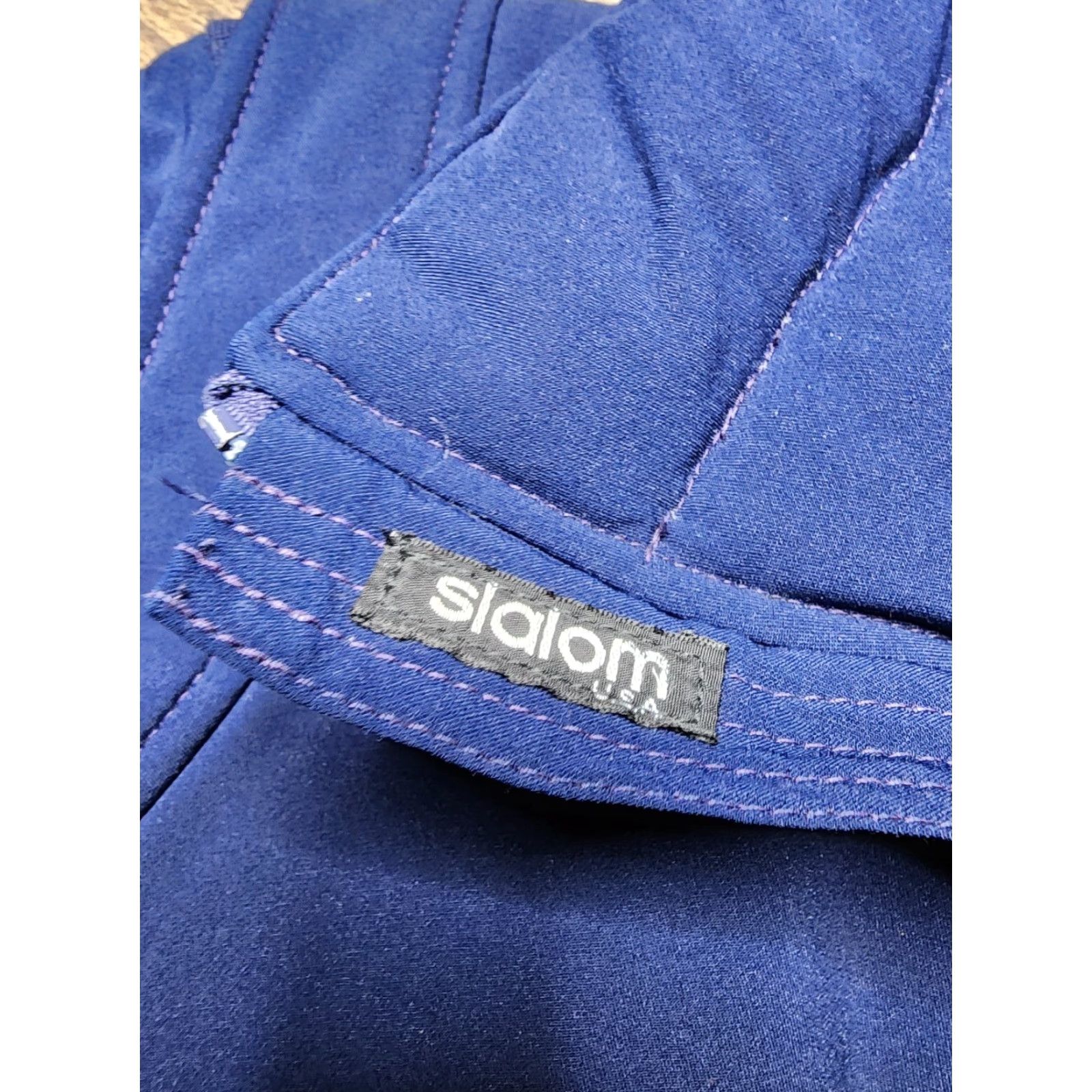 Rainbow VINTAGE Slalom 80s Goose Down Ski Jacket Size 12 Blue Rainbow Stripe Teens Size XL / US 12-14 / IT 48-50 - 3 Thumbnail