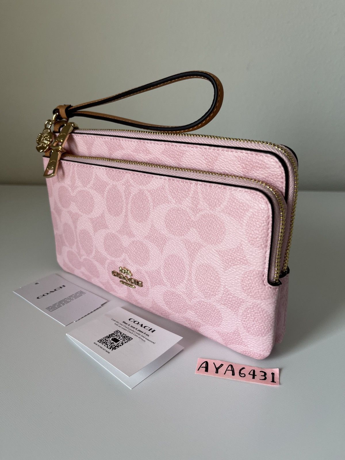 Coach Coach large double zip wristlet Size ONE SIZE - 1 Thumbnail