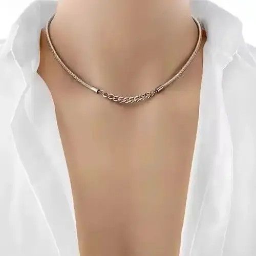 Jewelry Chrome Tag Silver Goth Snake Chain God Pendant Necklace Size ONE SIZE - 4 Thumbnail