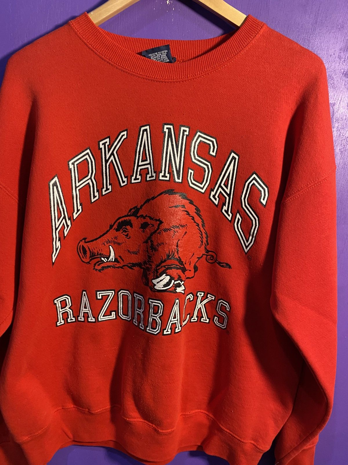 Jansport Vintage 90s Jansport Arkansas razorbacks logo crewneck Size US XL / EU 56 / 4 - 3 Thumbnail