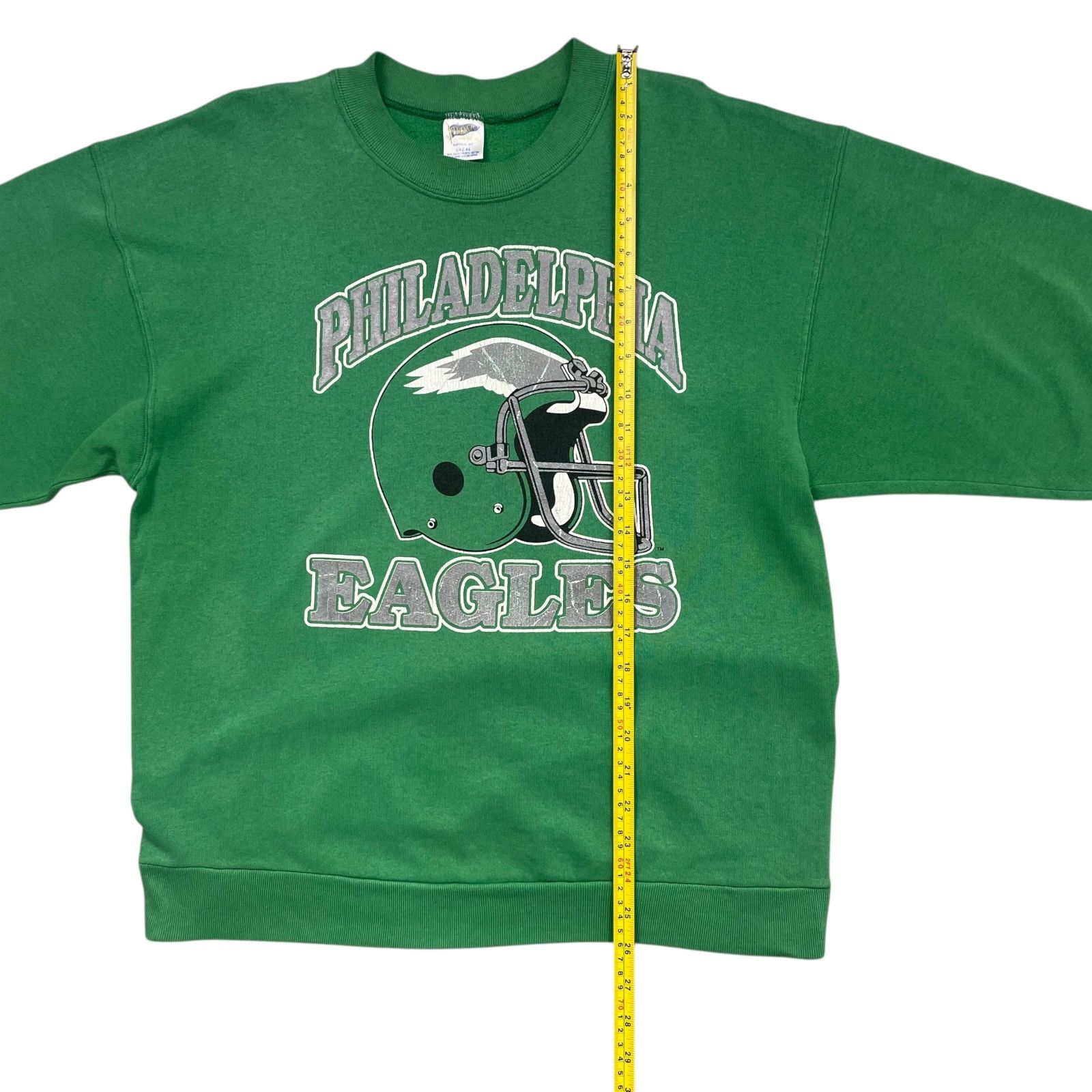 NFL VTG 90s PHILADELPHIA EAGLES TRENCH SWEATSHIRT KELLY GREEN Size US L / EU 52-54 / 3 - 7 Thumbnail