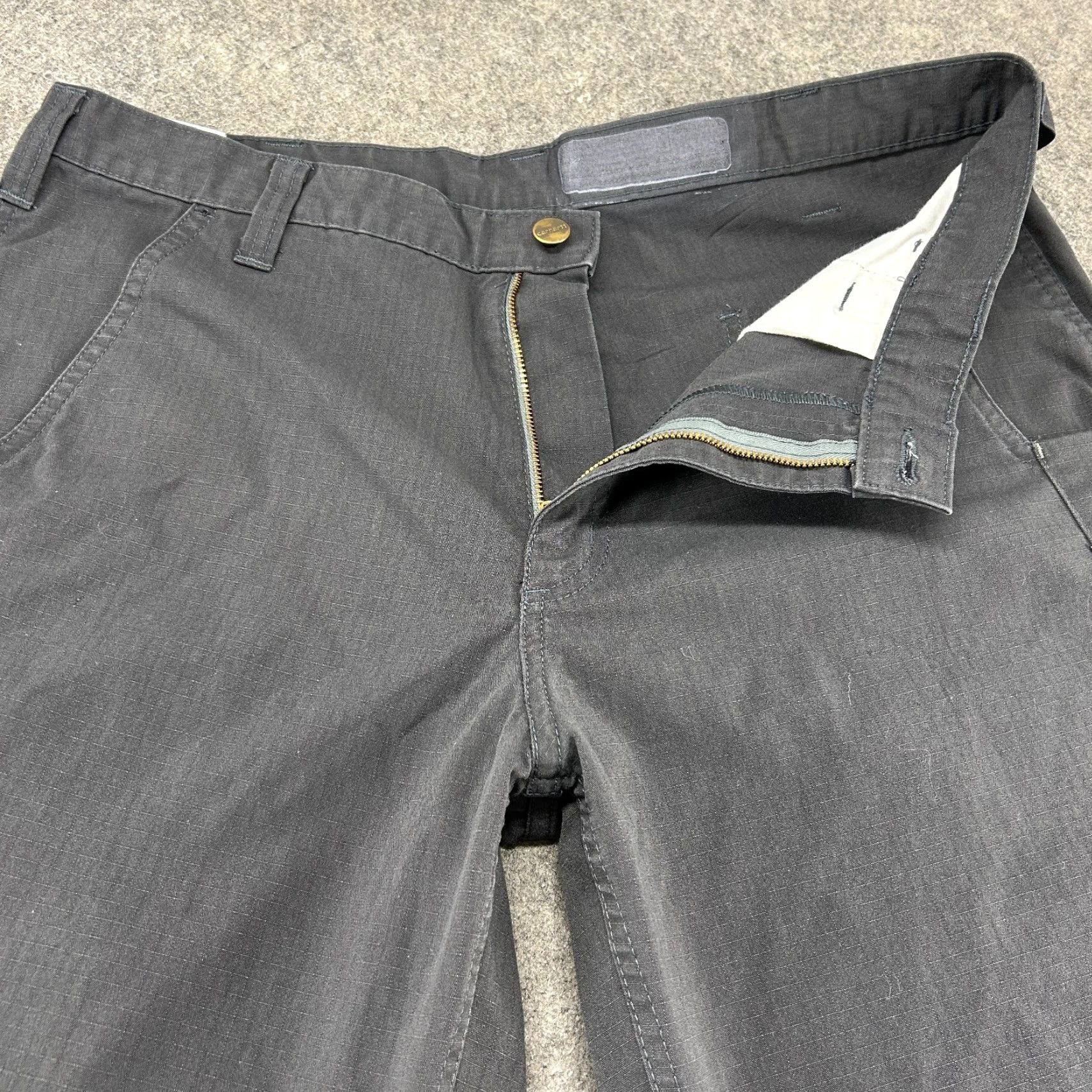 Carhartt Carhartt Pants Mens 34x30 Gray Carpenter Relaxed Straight Ripstop Workwear Size US 34 / EU 50 - 2 Thumbnail