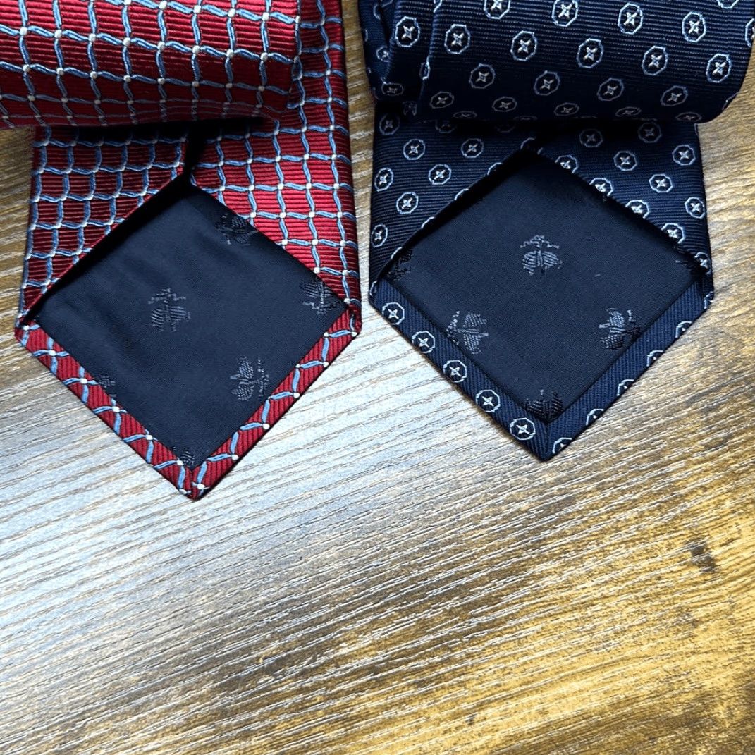 Brooks Brothers Tie Men One Size Silk Made in USA Woven Imported Fabric Red Multicolor L 58 W 4