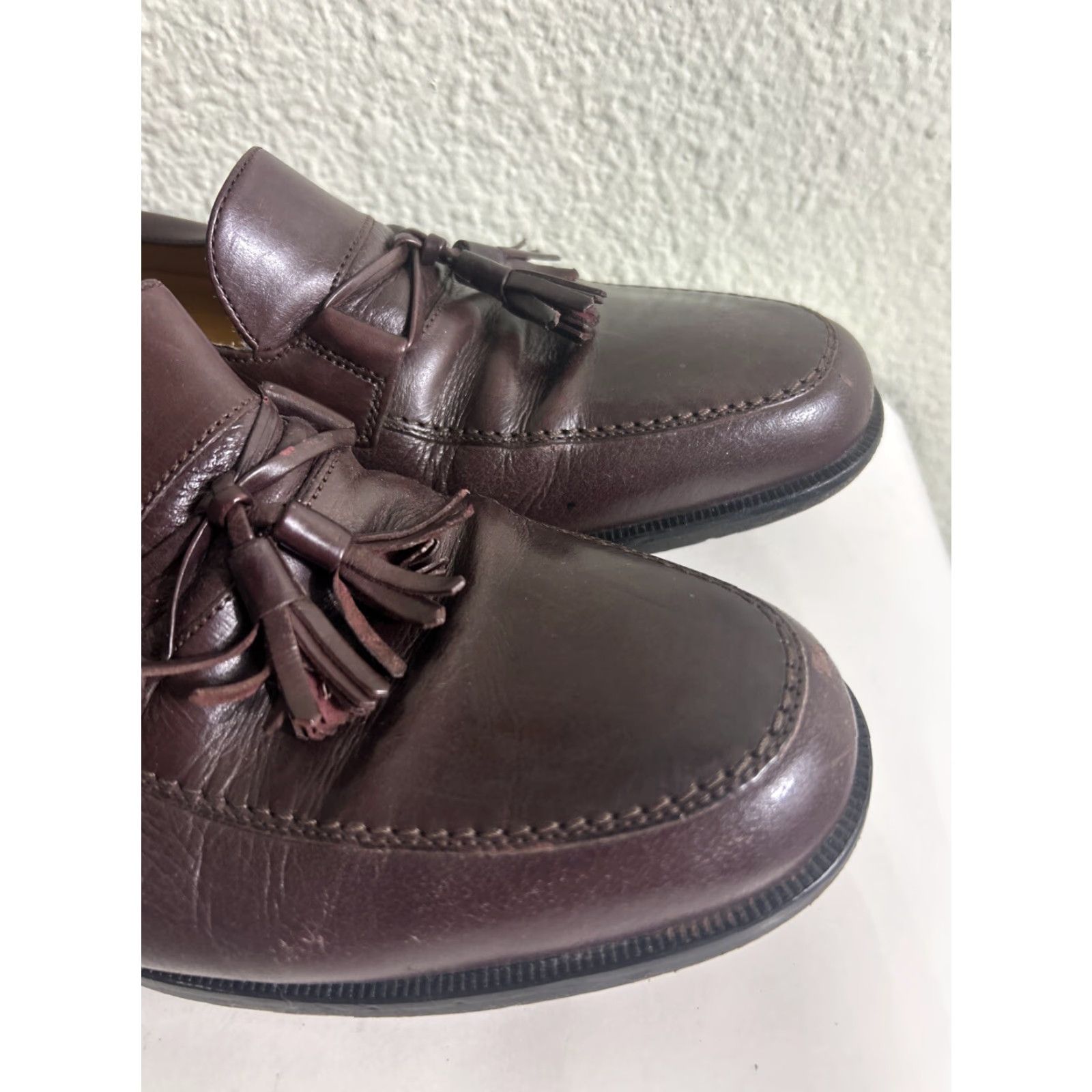 Mezlan Mezlan Mens 10 M Brown Leather Tassel Loafer Slip On Dress Oxford Shoes (Formal) Size US 10 / EU 43 - 4 Thumbnail