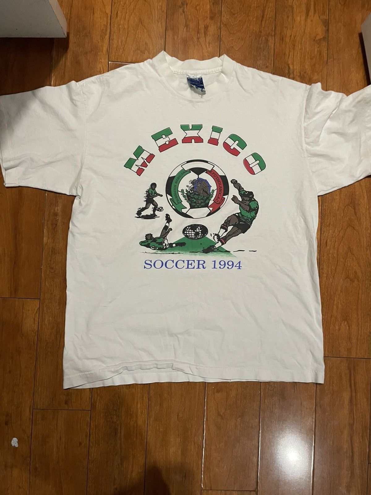 Vintage 1994 MEXICO SOCCER S/S TEE Size US L / EU 52-54 / 3 - 1 Thumbnail