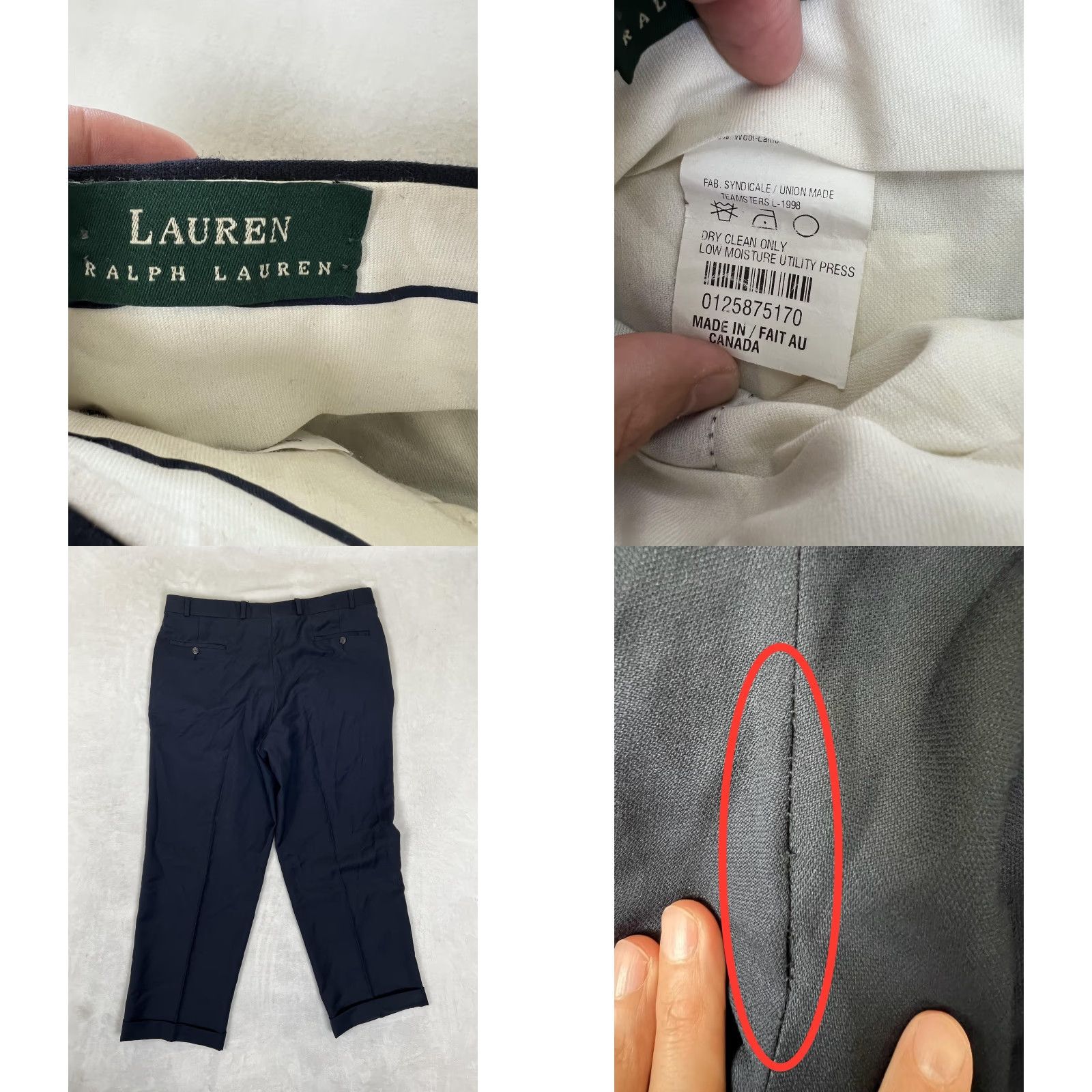 Ralph Lauren VINTAGE Lauren Ralph Lauren Pants Mens 36x30 Blue Wool Pleated Cuffed Dress Pants Mens Blue Wool Flannel Dress Pants Size US 36 / EU 52 - 8 Thumbnail
