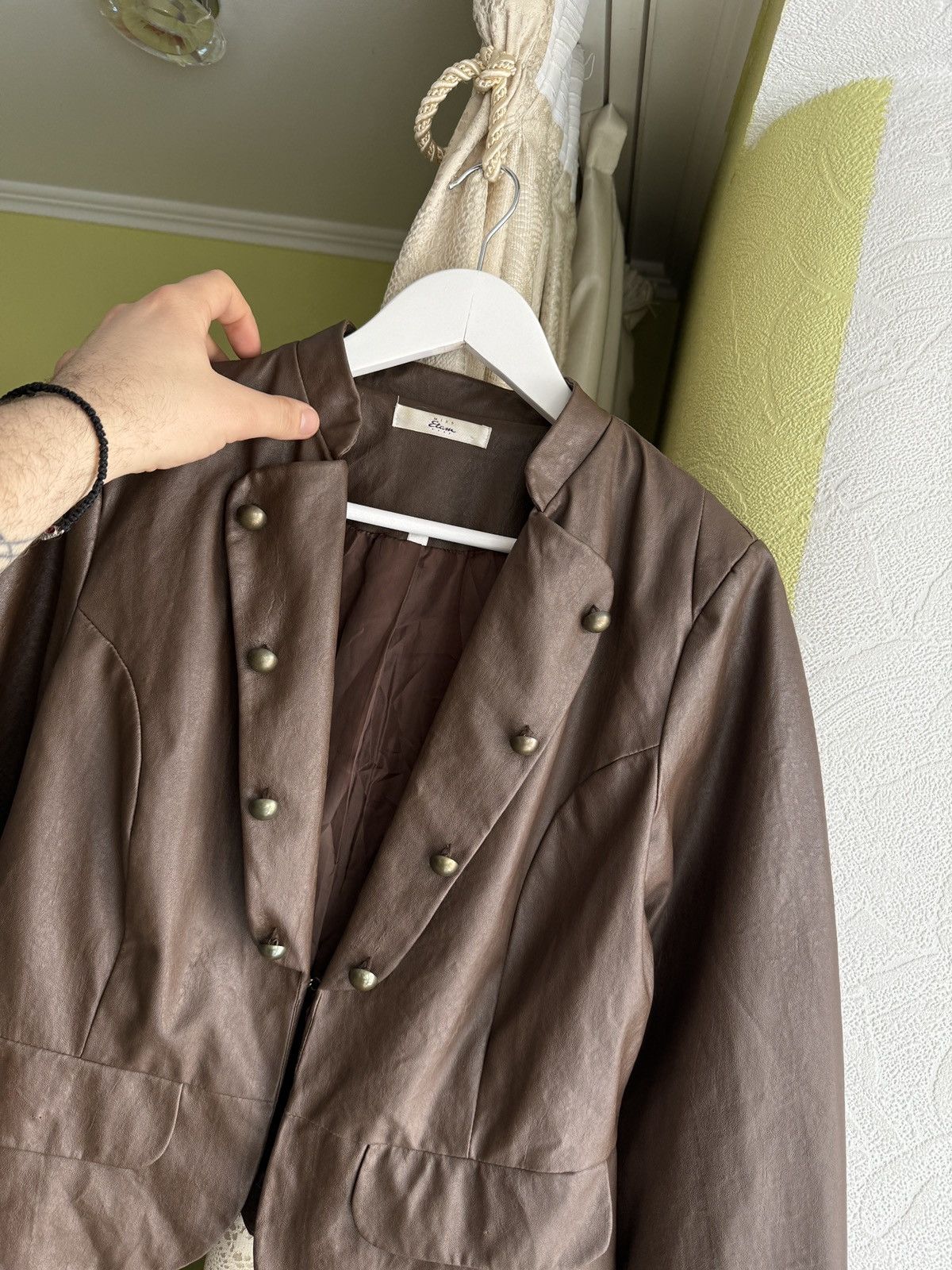 Hysteric Glamour 00s Military Napoleon Leather Blazer Jacket PPFM Style Size L / US 10 / IT 46 - 10 Thumbnail