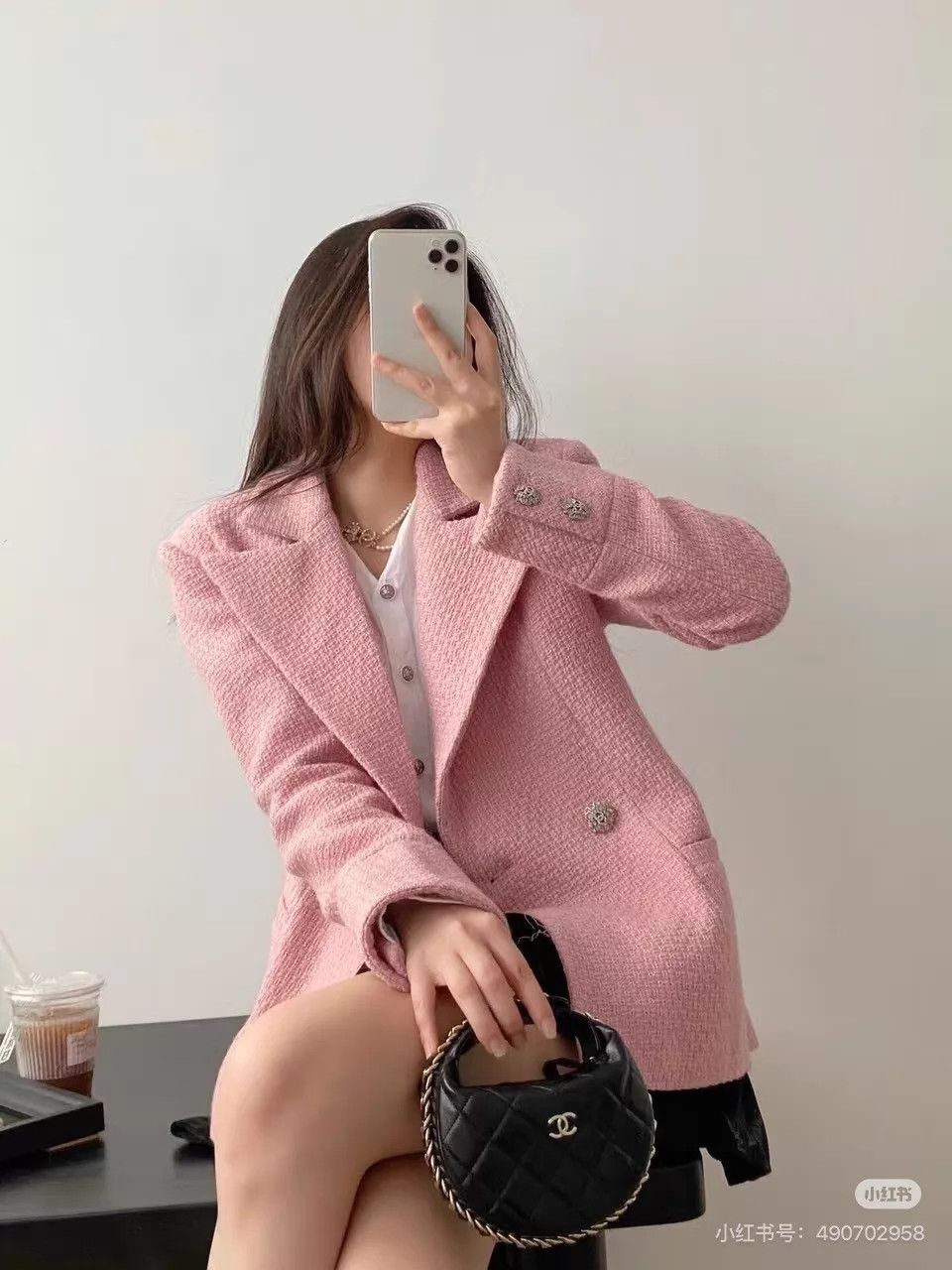 Chanel Chanel Misty Pink Tweed Jacket Women's 34 Size XS / US 0-2 / IT 36-38 - 1 Thumbnail