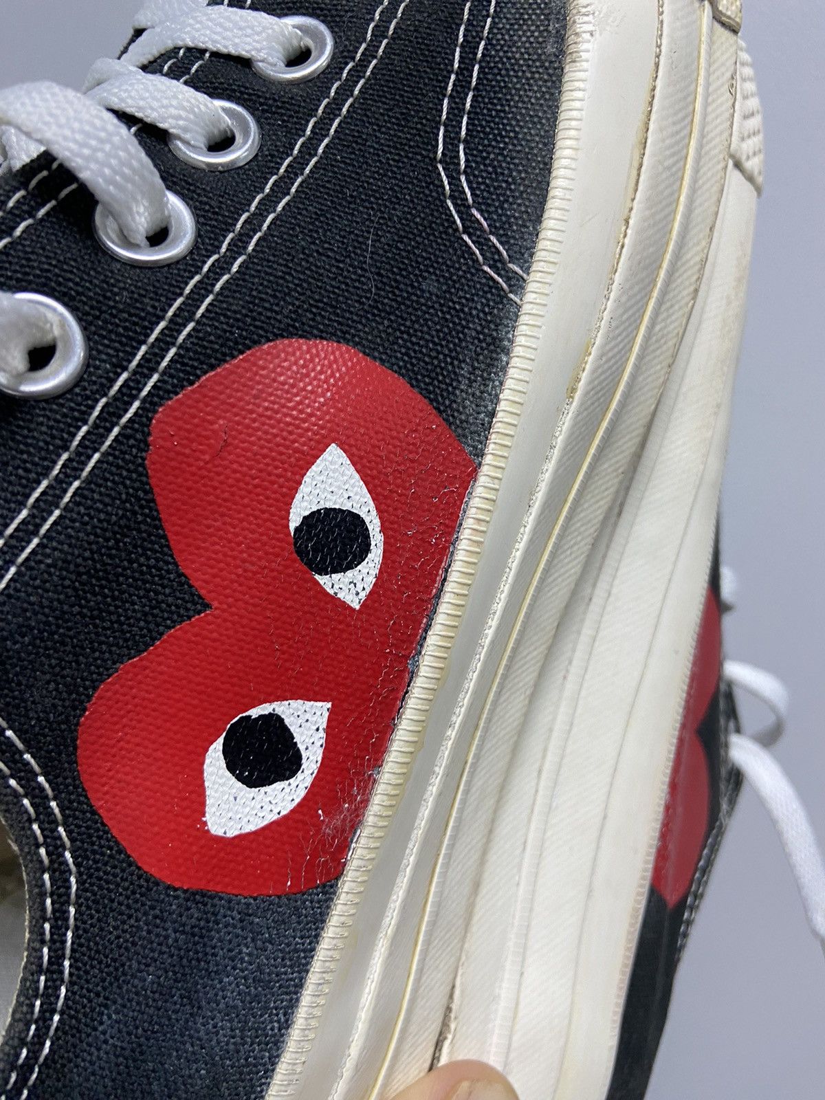Comme des Garcons PLAY × Converse × Vintage Play Come Des Garcons x Converse Vintage Low Top Size US 9 / EU 42 - 14 Thumbnail