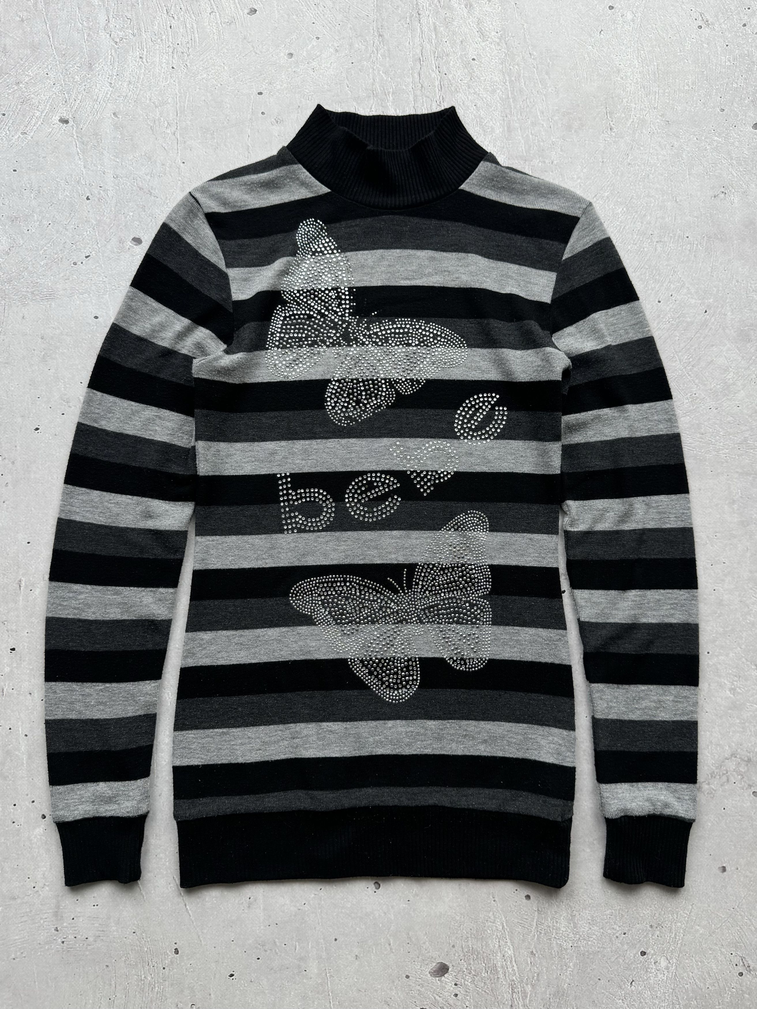 Bebe × Japanese Brand × Vintage Bebe Vintage Striped Long Sleeve Size S / US 4 / IT 40 - 1 Thumbnail