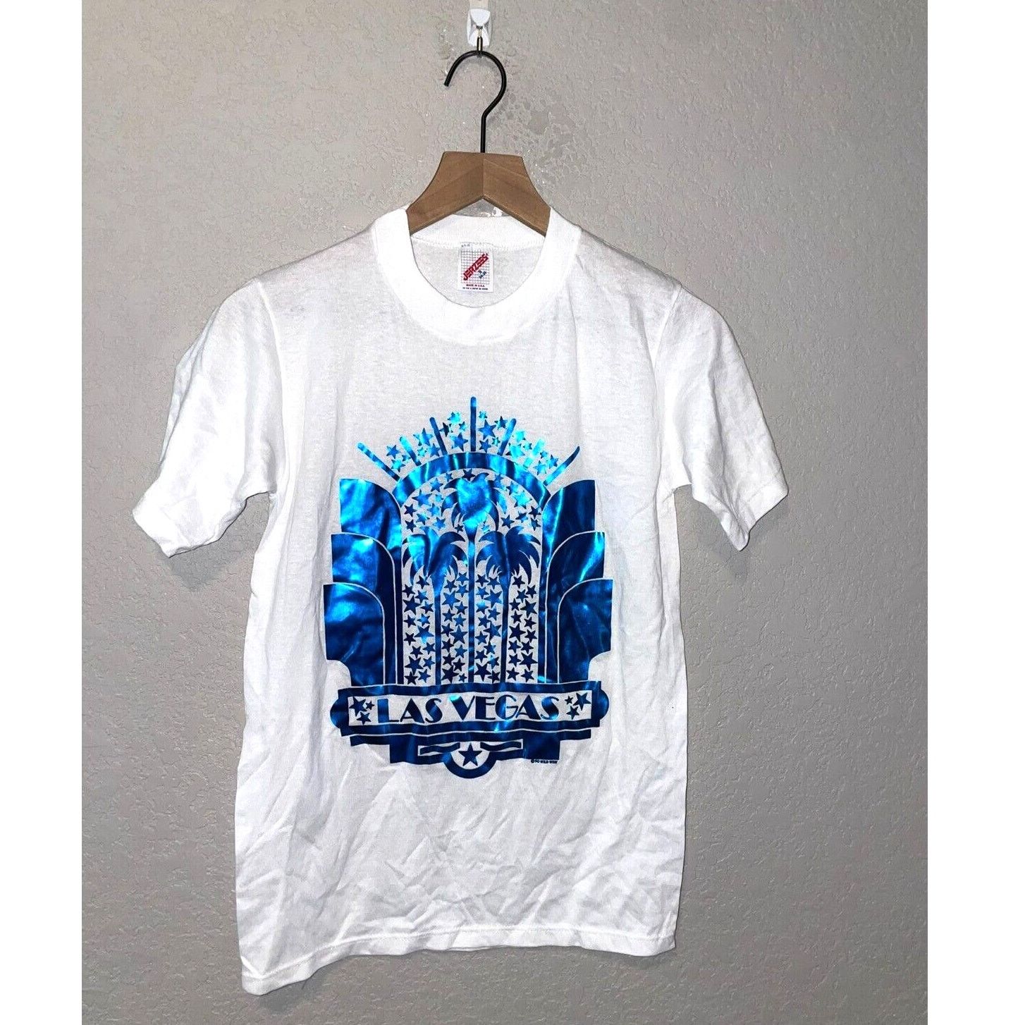 Jerzees Vintage Las Vegas Shirt Blue Casino Nevada White S Tee Size US S / EU 44-46 / 1 - 1 Thumbnail